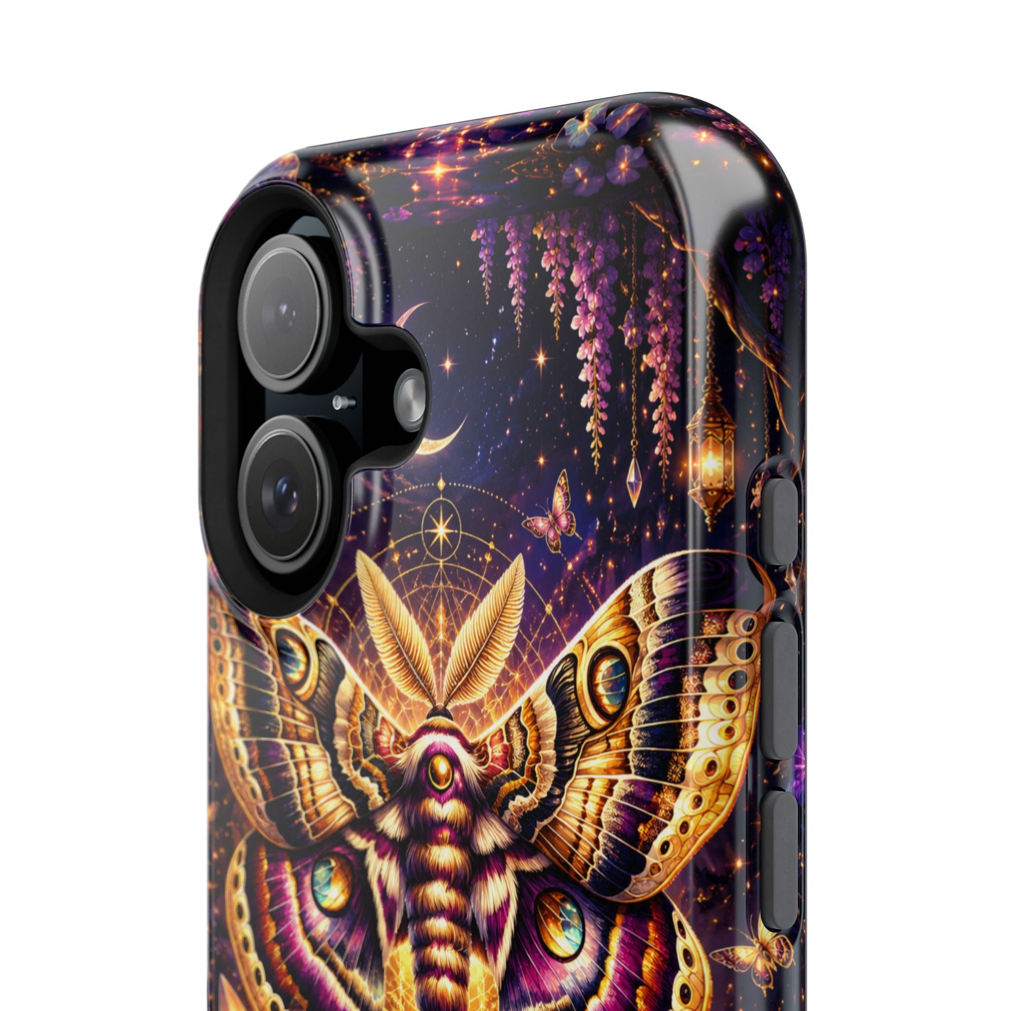 Mystic Moth Crystal Phone Case – Jewel-Toned MagSafe-Compatible Cover