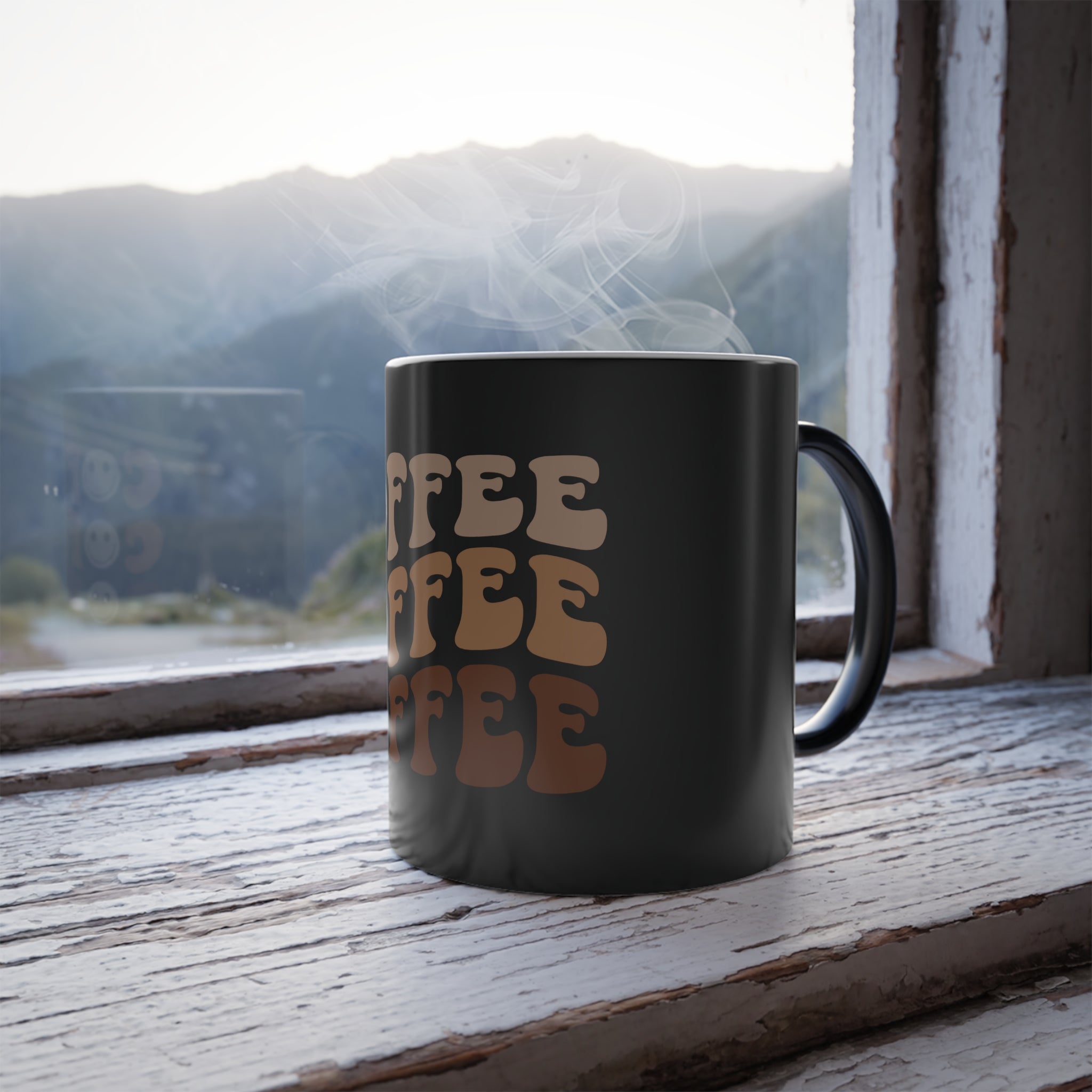 Color Changing Coffee Mug – Heat Sensitive Morphing Cup (Black)