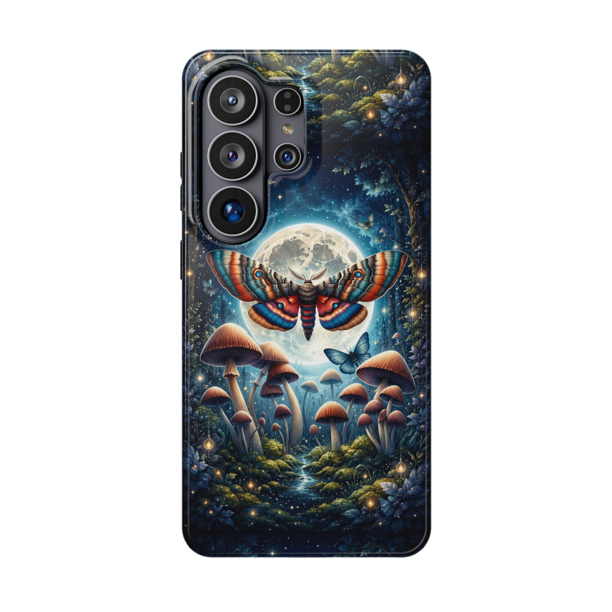 Mystic Moth Moon Phone Case – Whimsical MagSafe-Compatible Cover