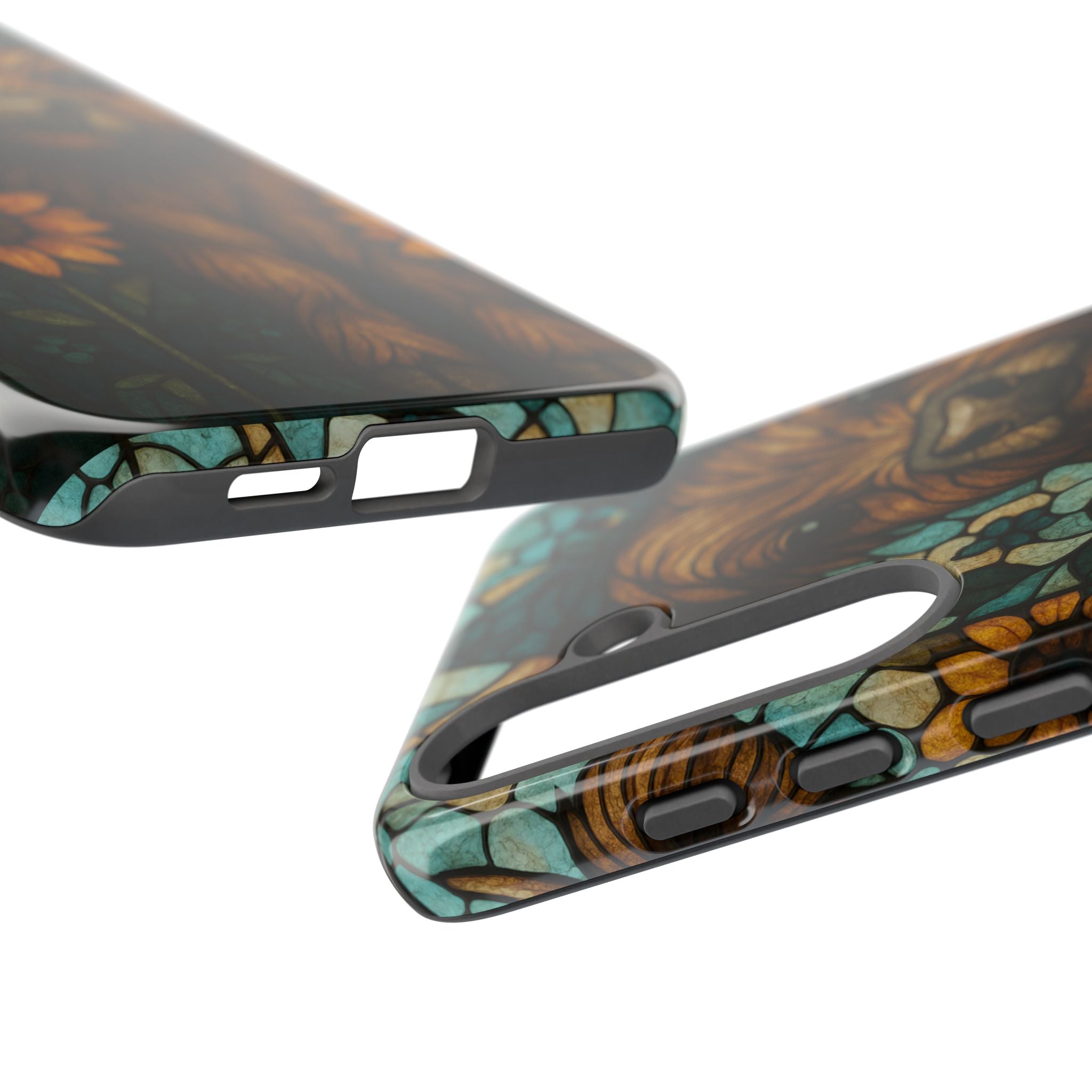 Stained Glass Baby Cow Phone Case – Sunflower Farmhouse Animal Design