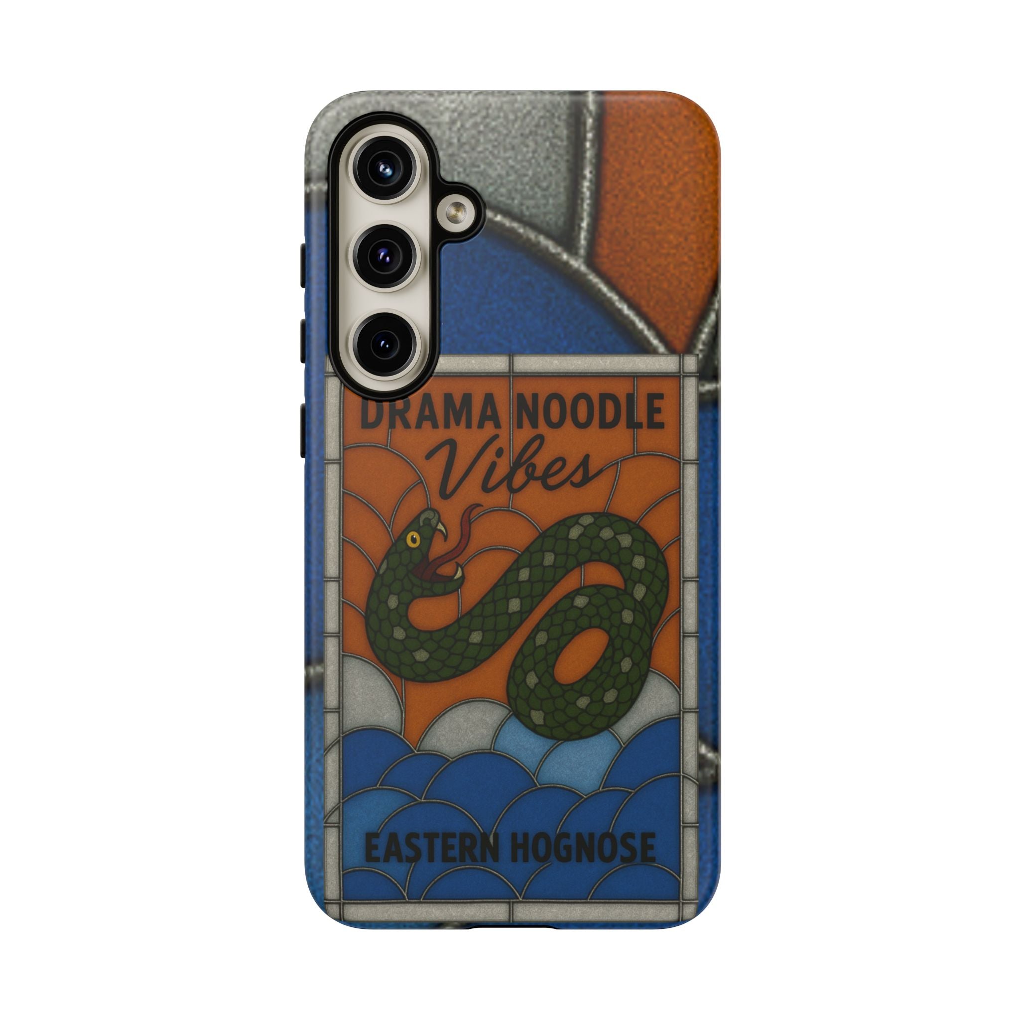 Stained Glass Snake Phone Case – Vibrant Drama Noodle Aesthetic Cover