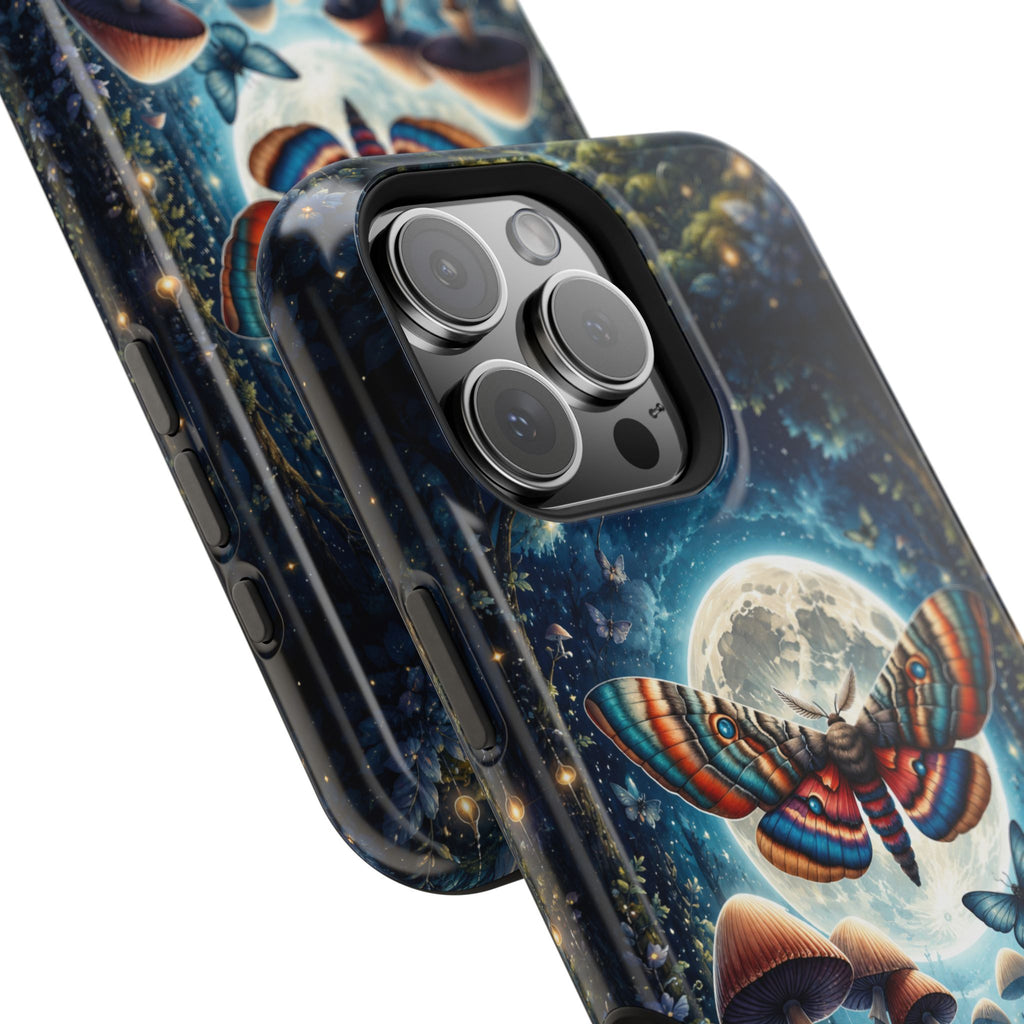 Mystic Moth Moon Phone Case – Whimsical MagSafe-Compatible Cover