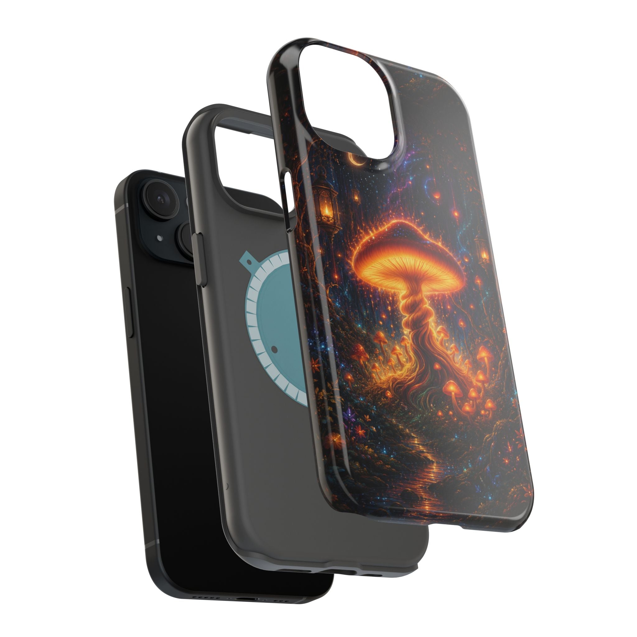 Psychedelic Glowing Mushroom Phone Case – MagSafe Galaxy Art Cover