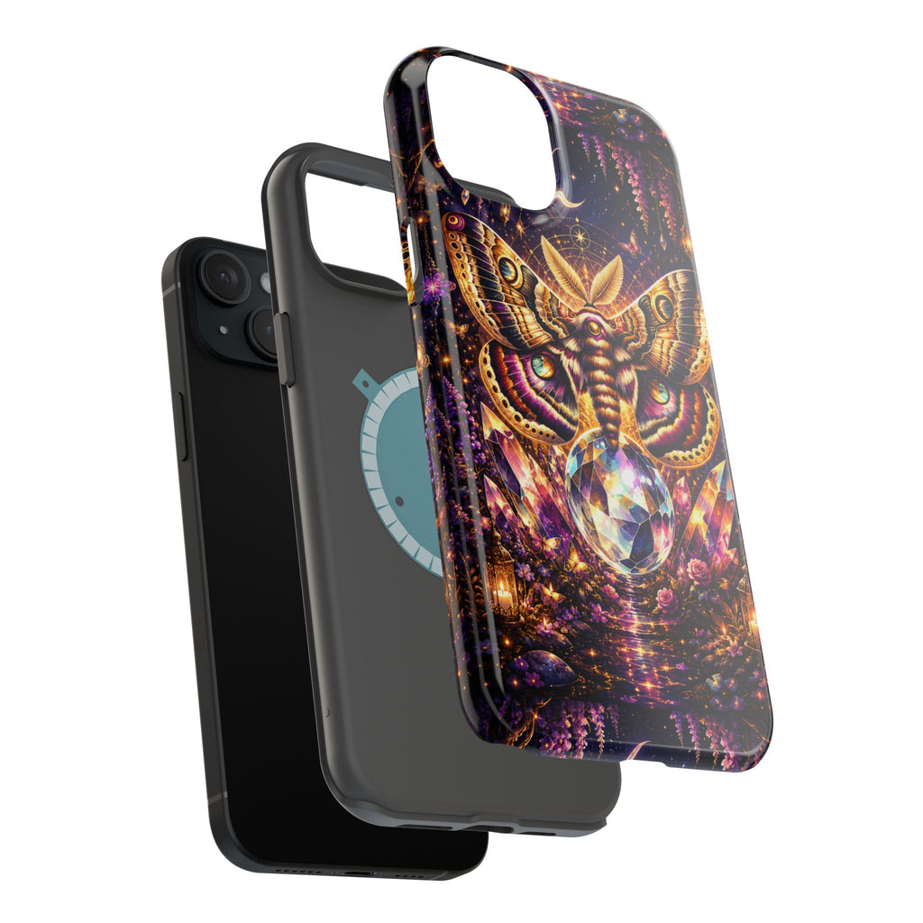 Mystic Moth Crystal Phone Case – Jewel-Toned MagSafe-Compatible Cover