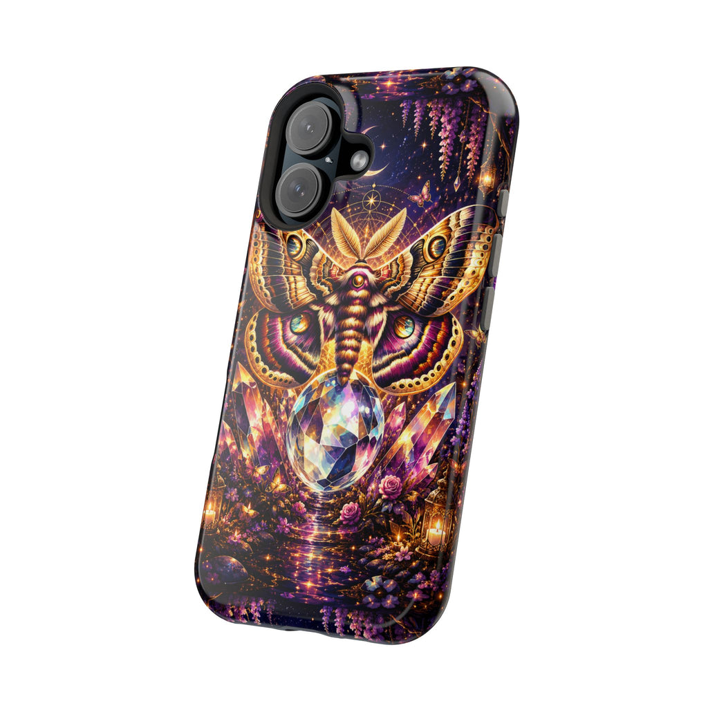 Mystic Moth Crystal Phone Case – Jewel-Toned MagSafe-Compatible Cover