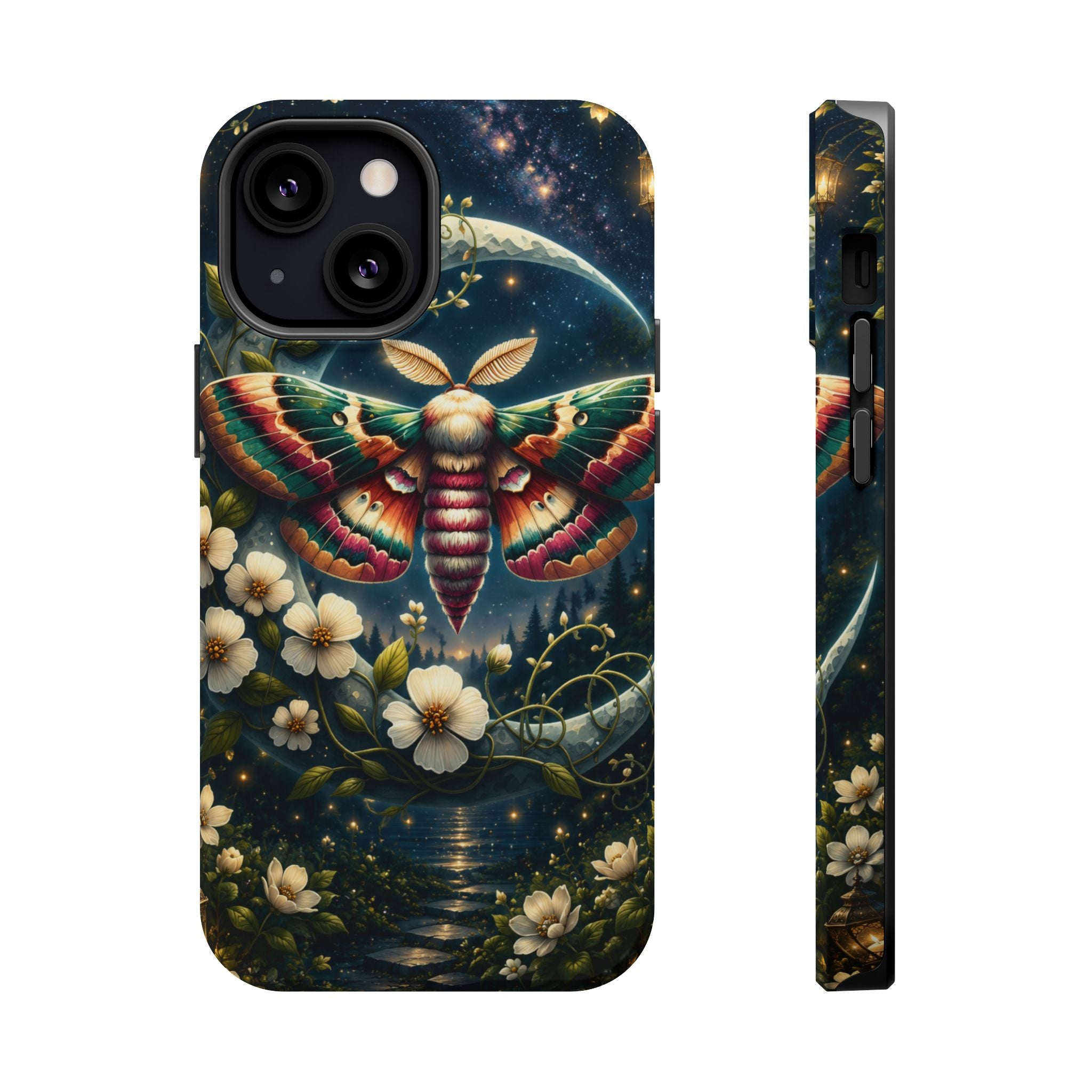 Mystic Moth Floral Nightscape Phone Case – MagSafe Cover