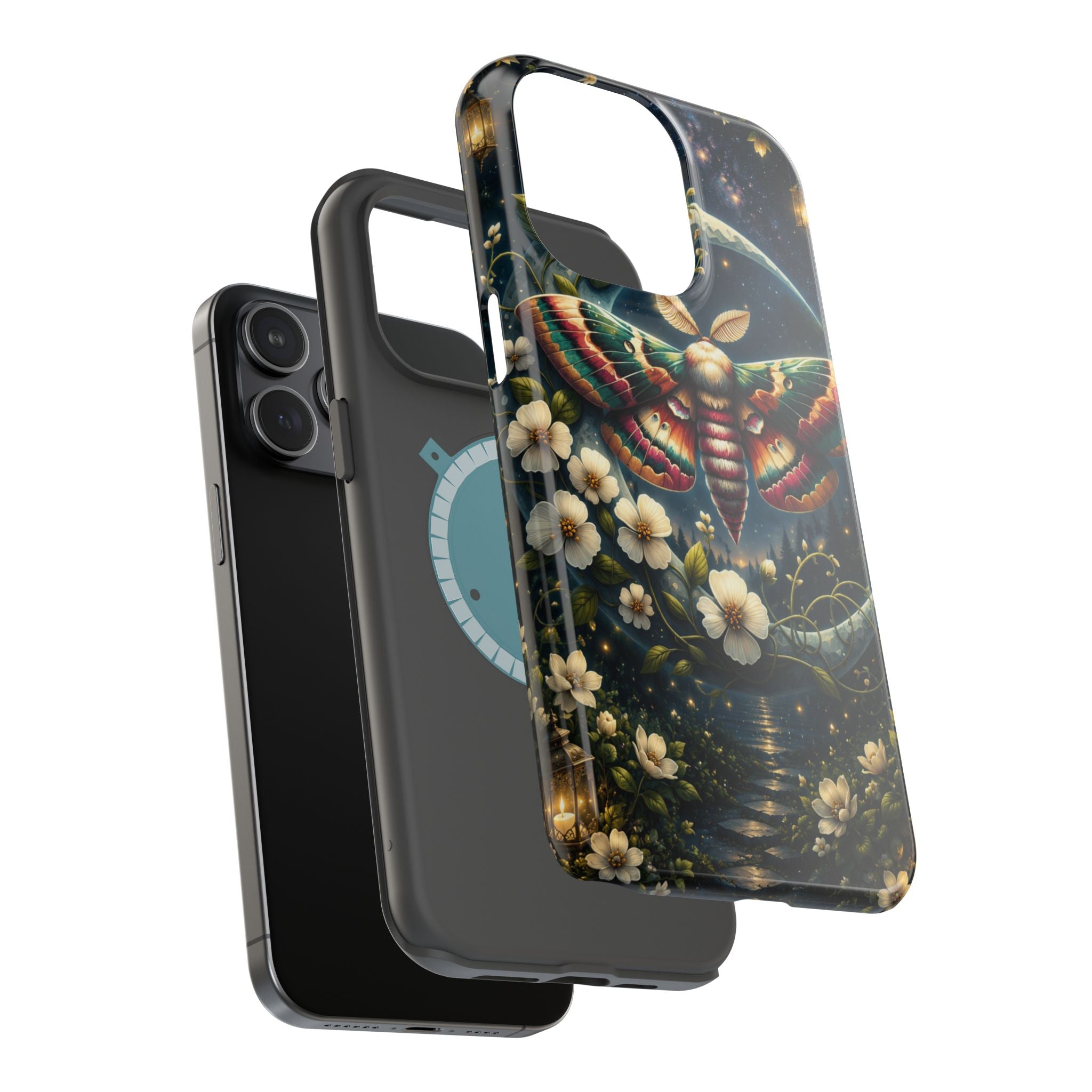 Mystic Moth Floral Nightscape Phone Case – MagSafe Cover