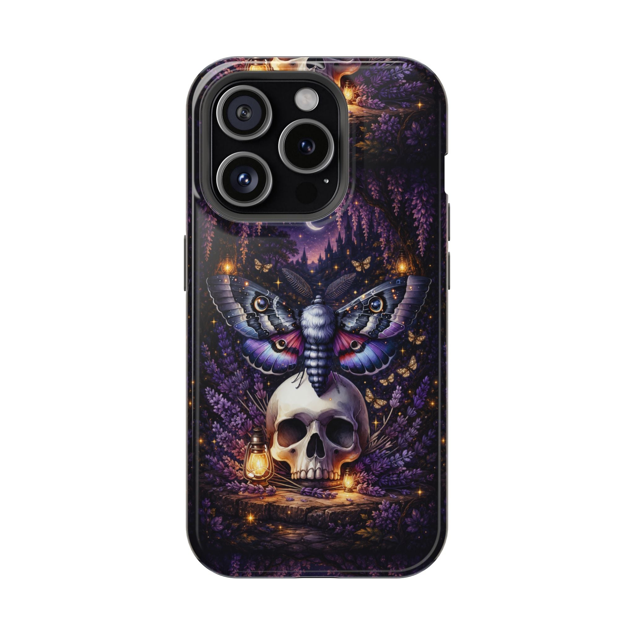 Moth & Skull Phone Case – Dark Mystical MagSafe-Compatible Cover