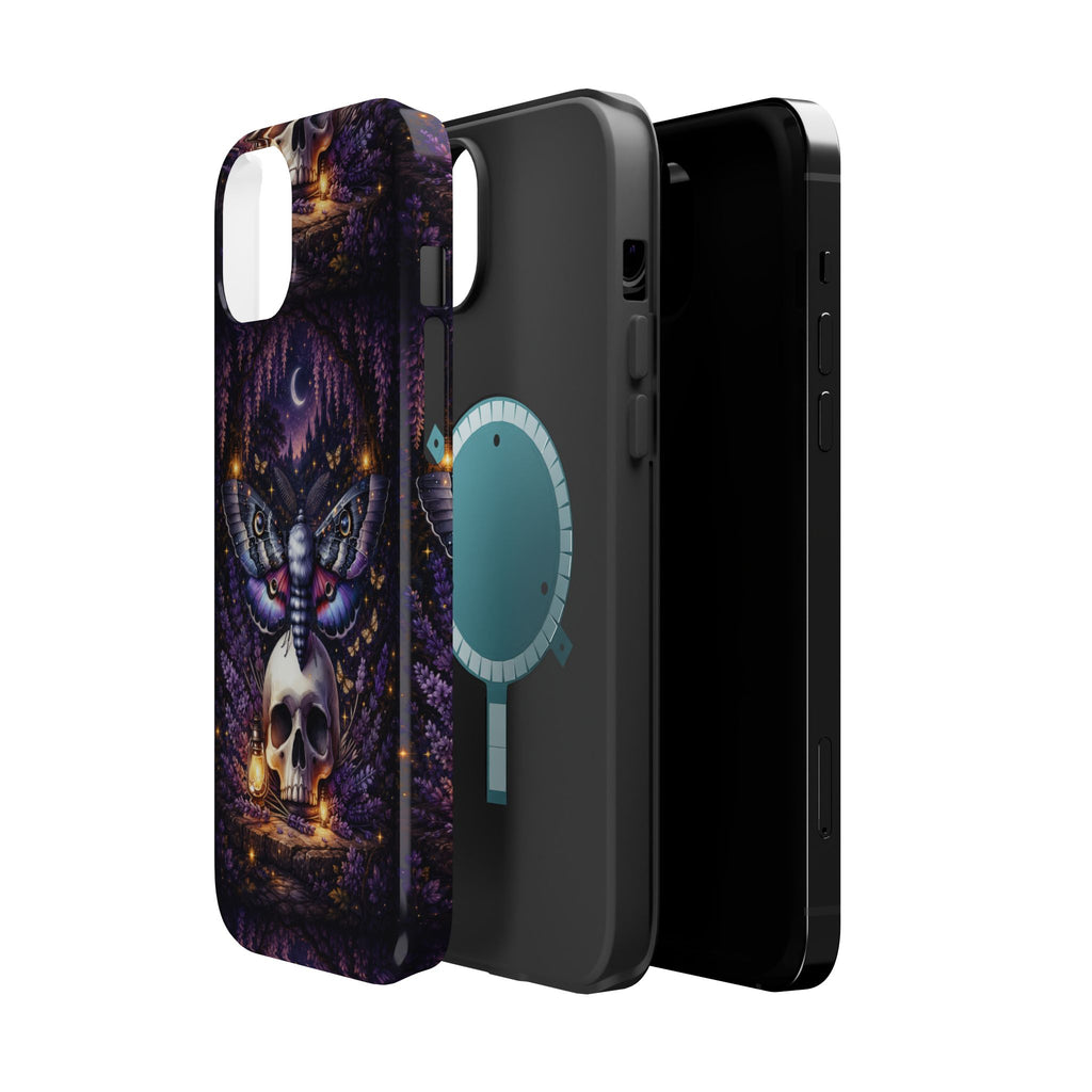 Moth & Skull Phone Case – Dark Mystical MagSafe-Compatible Cover