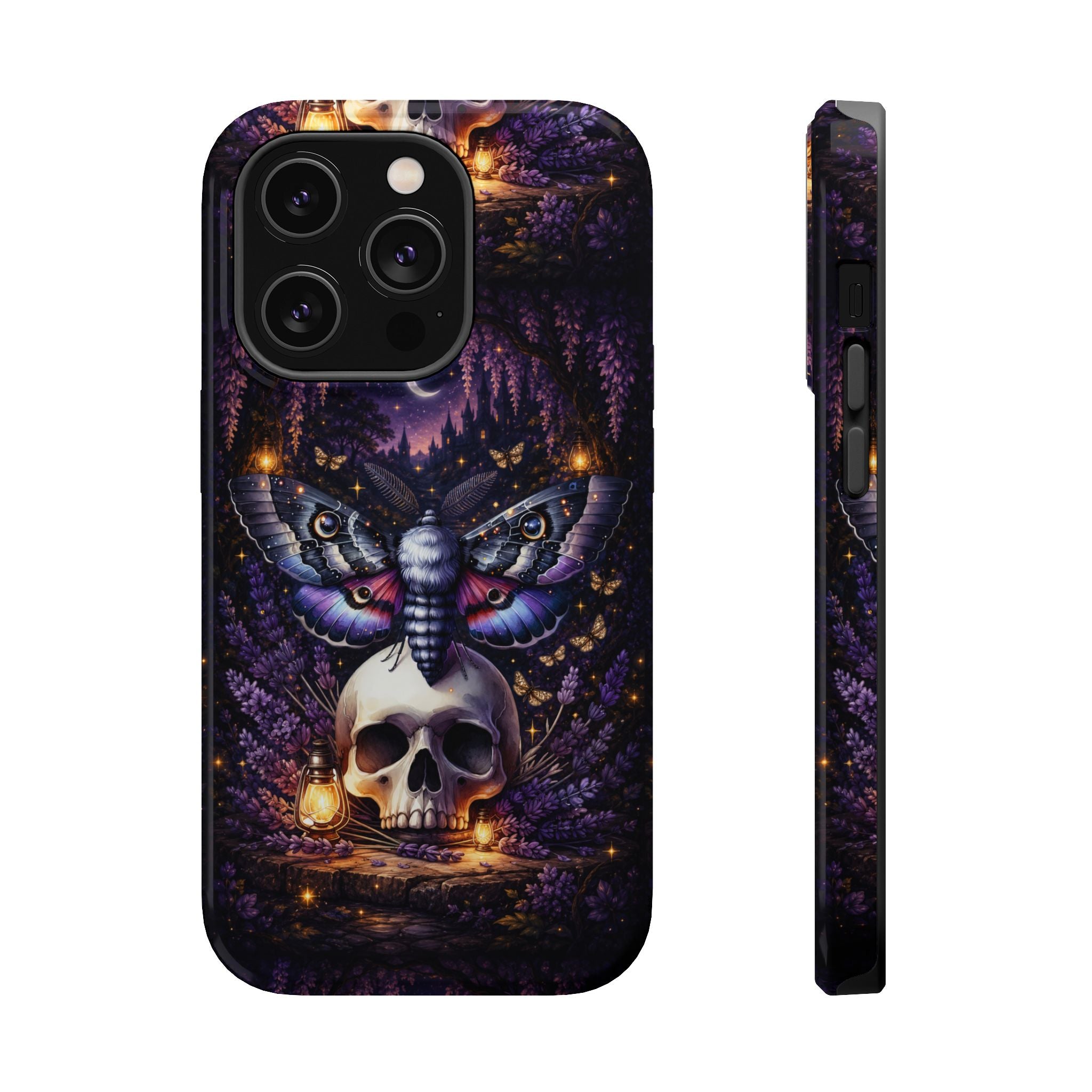 Moth & Skull Phone Case – Dark Mystical MagSafe-Compatible Cover