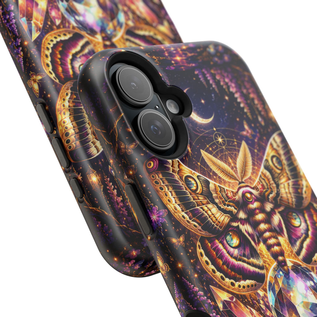Mystic Moth Crystal Phone Case – Jewel-Toned MagSafe-Compatible Cover