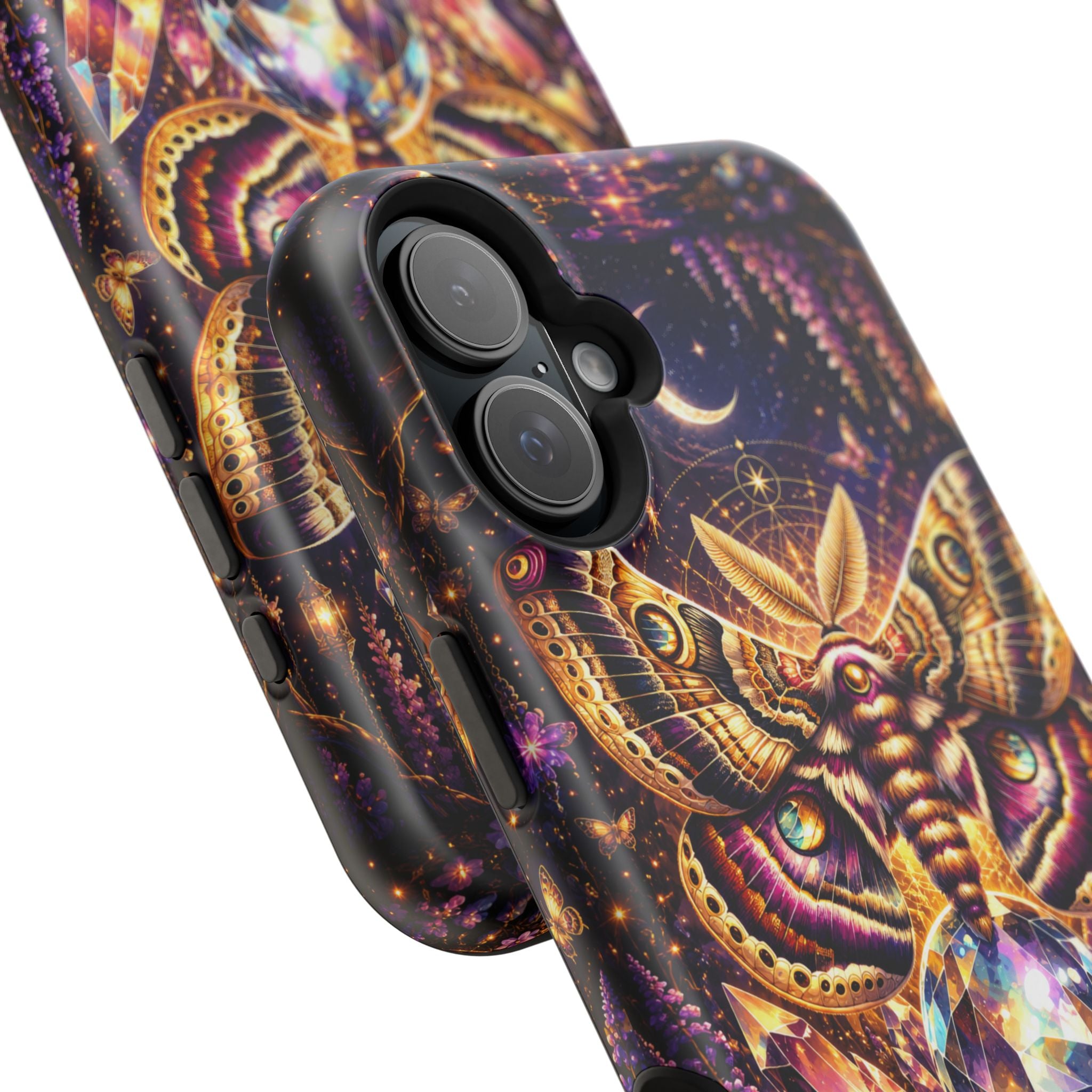 Mystic Moth Crystal Phone Case – Jewel-Toned MagSafe-Compatible Cover
