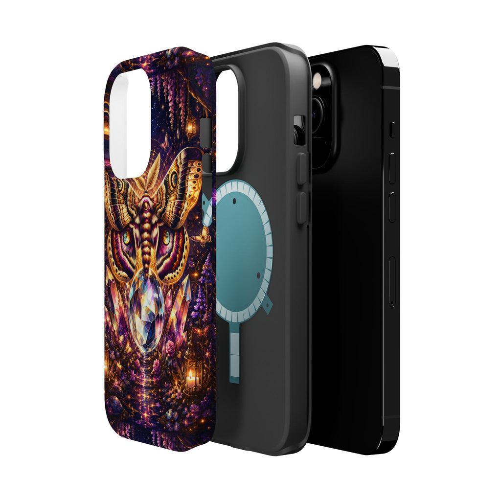 Mystic Moth Crystal Phone Case – Jewel-Toned MagSafe-Compatible Cover