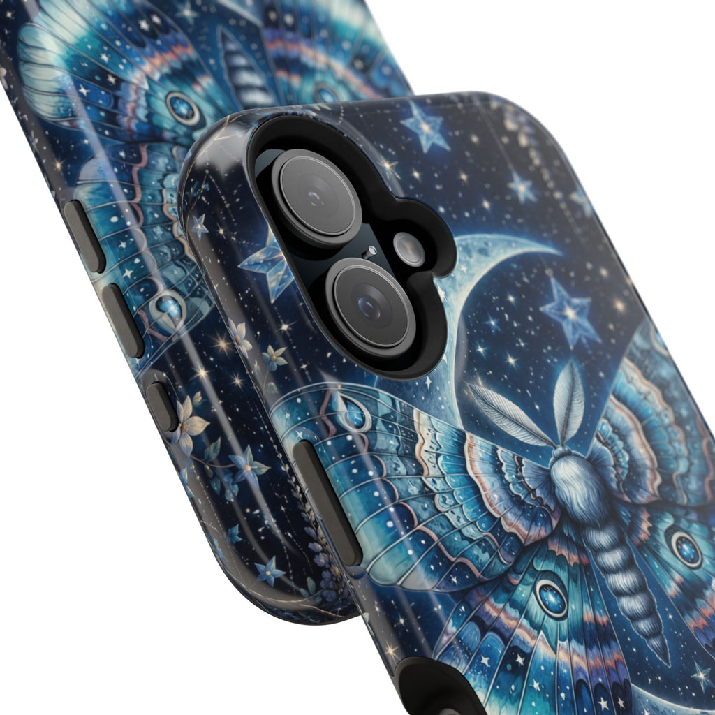 Mystic Moth Moon Phone Case – Night Sky MagSafe-Compatible Cover