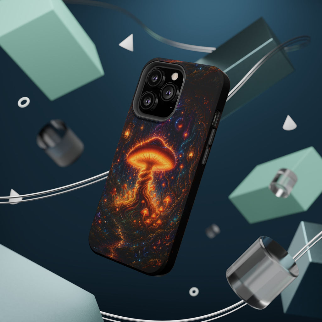 Psychedelic Glowing Mushroom Phone Case – MagSafe Galaxy Art Cover