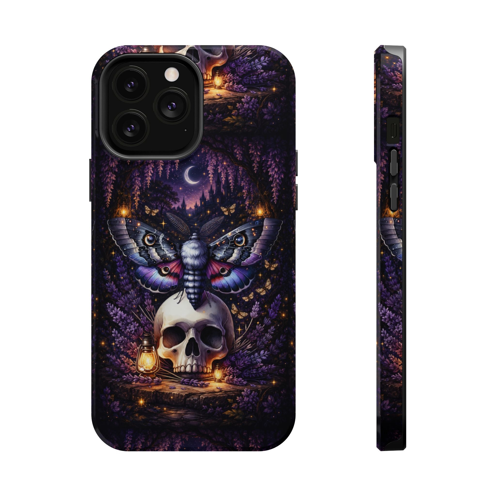 Moth & Skull Phone Case – Dark Mystical MagSafe-Compatible Cover
