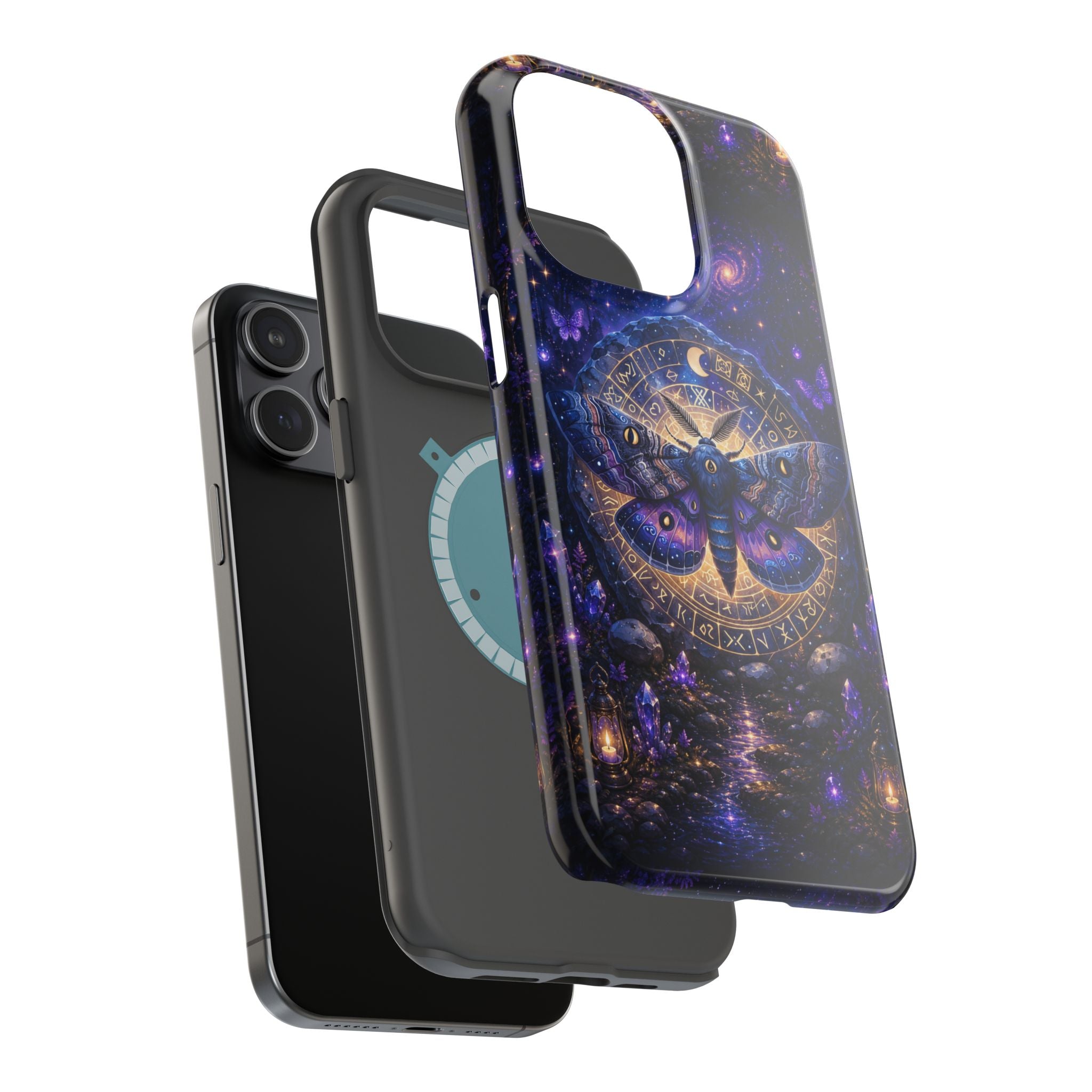 Astrological Moth Phone Case – Celestial MagSafe-Compatible Cover