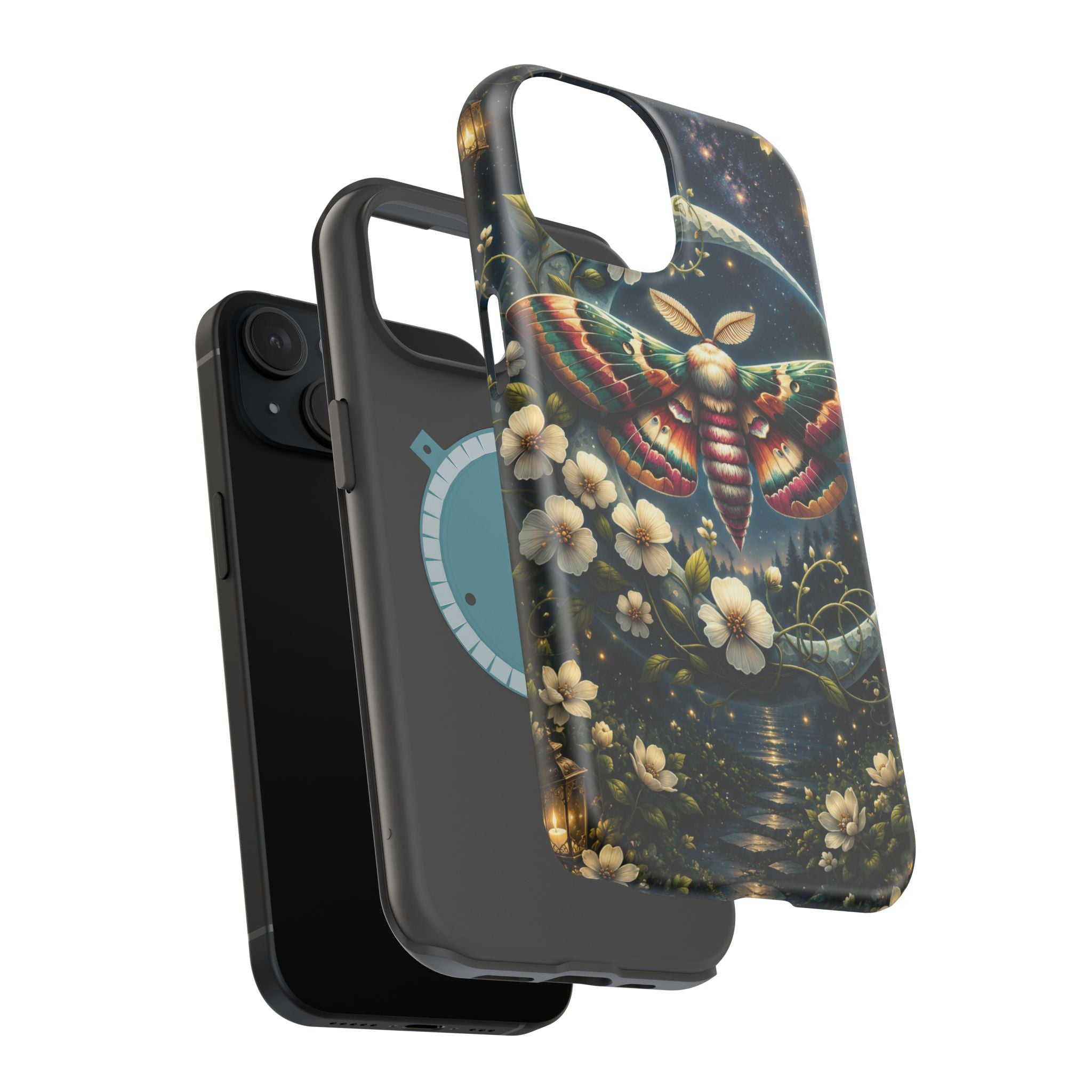 Mystic Moth Floral Nightscape Phone Case – MagSafe Cover