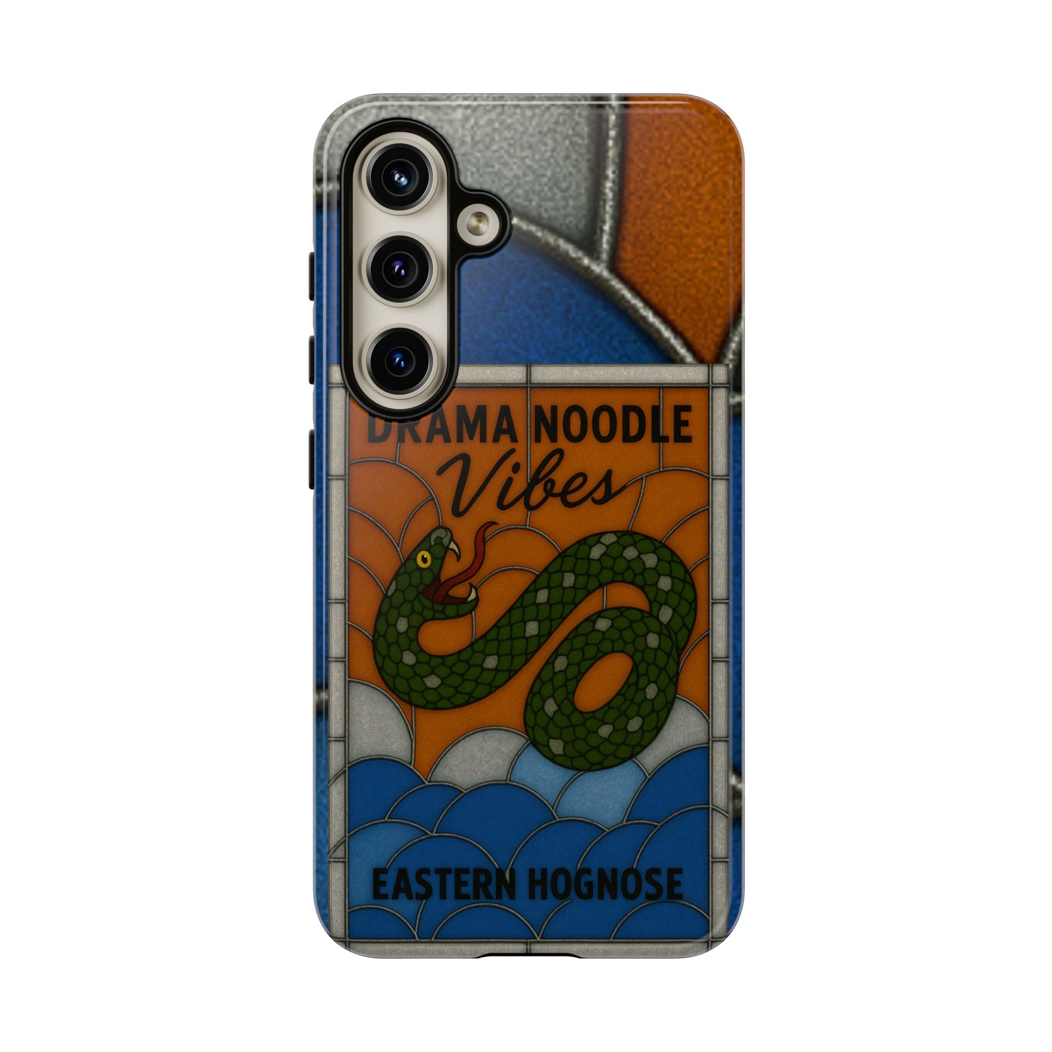 Stained Glass Snake Phone Case – Vibrant Drama Noodle Aesthetic Cover