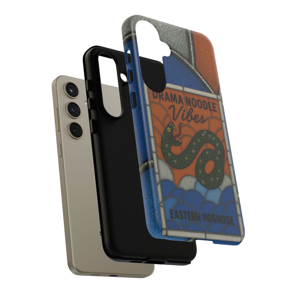 Stained Glass Snake Phone Case – Vibrant Drama Noodle Aesthetic Cover