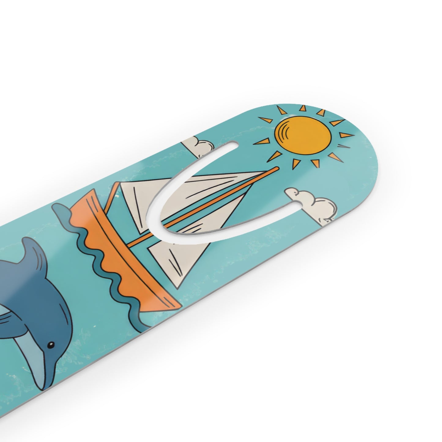 Nautical Dolphin Bookmark | Ocean-Themed Reading Accessory, Sailboat Design, Gifts for Book Lovers, Summer Decor, Literary Gifts