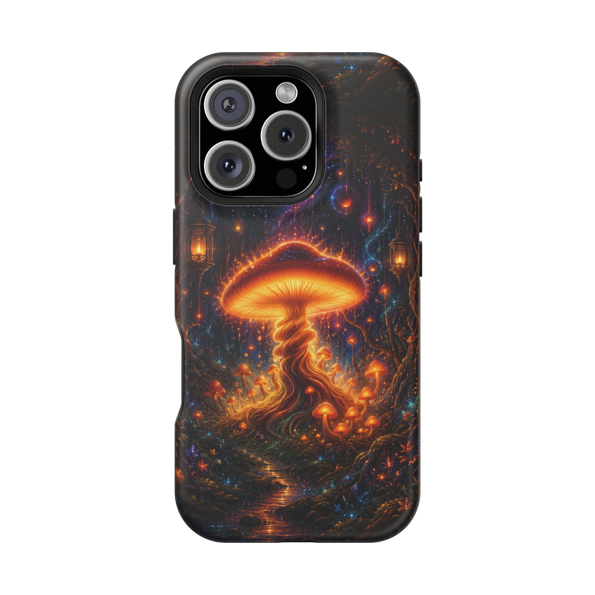 Psychedelic Glowing Mushroom Phone Case – MagSafe Galaxy Art Cover