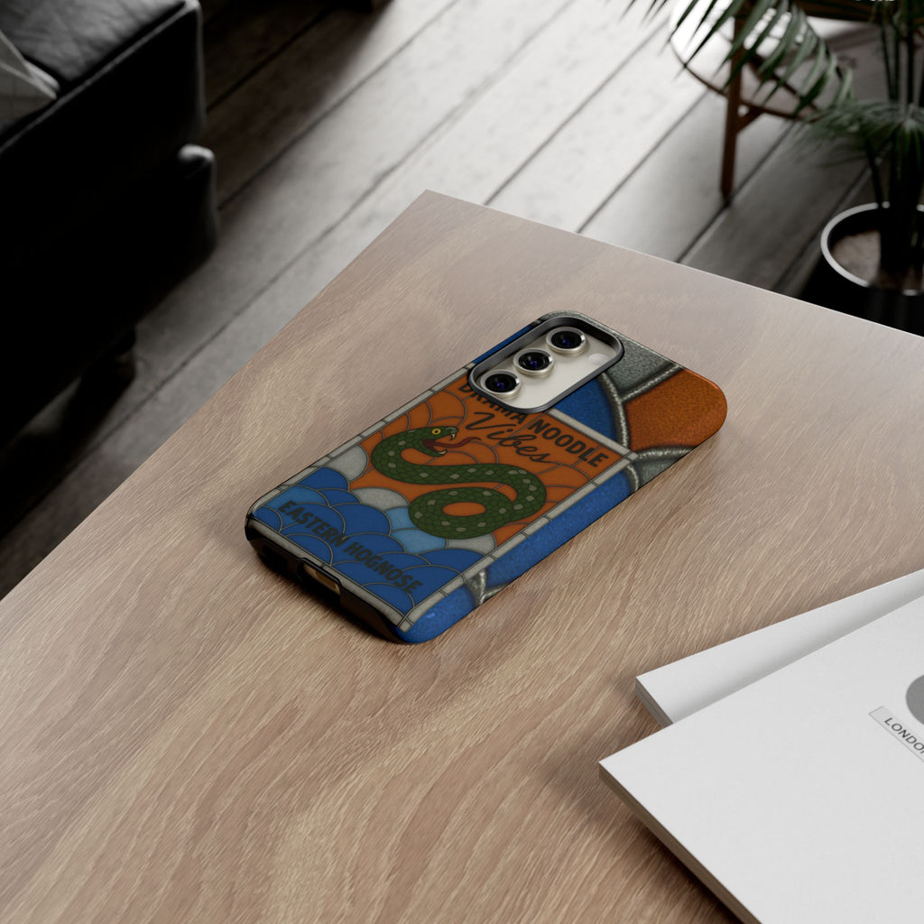Stained Glass Snake Phone Case – Vibrant Drama Noodle Aesthetic Cover