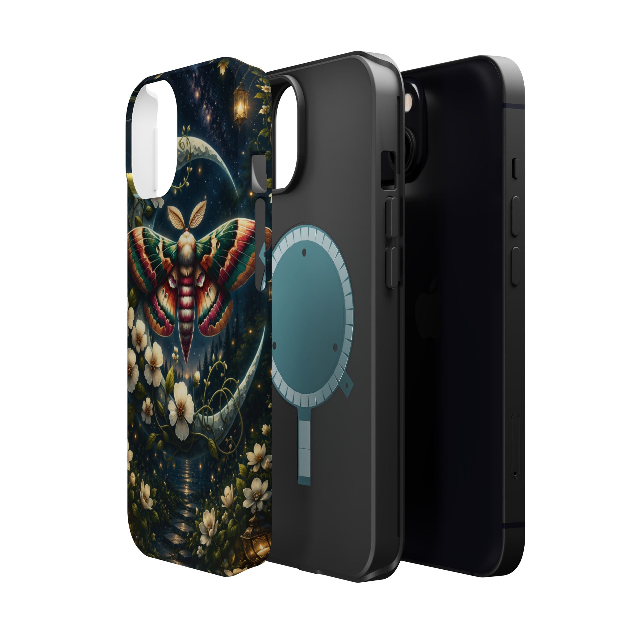 Mystic Moth Floral Nightscape Phone Case – MagSafe Cover