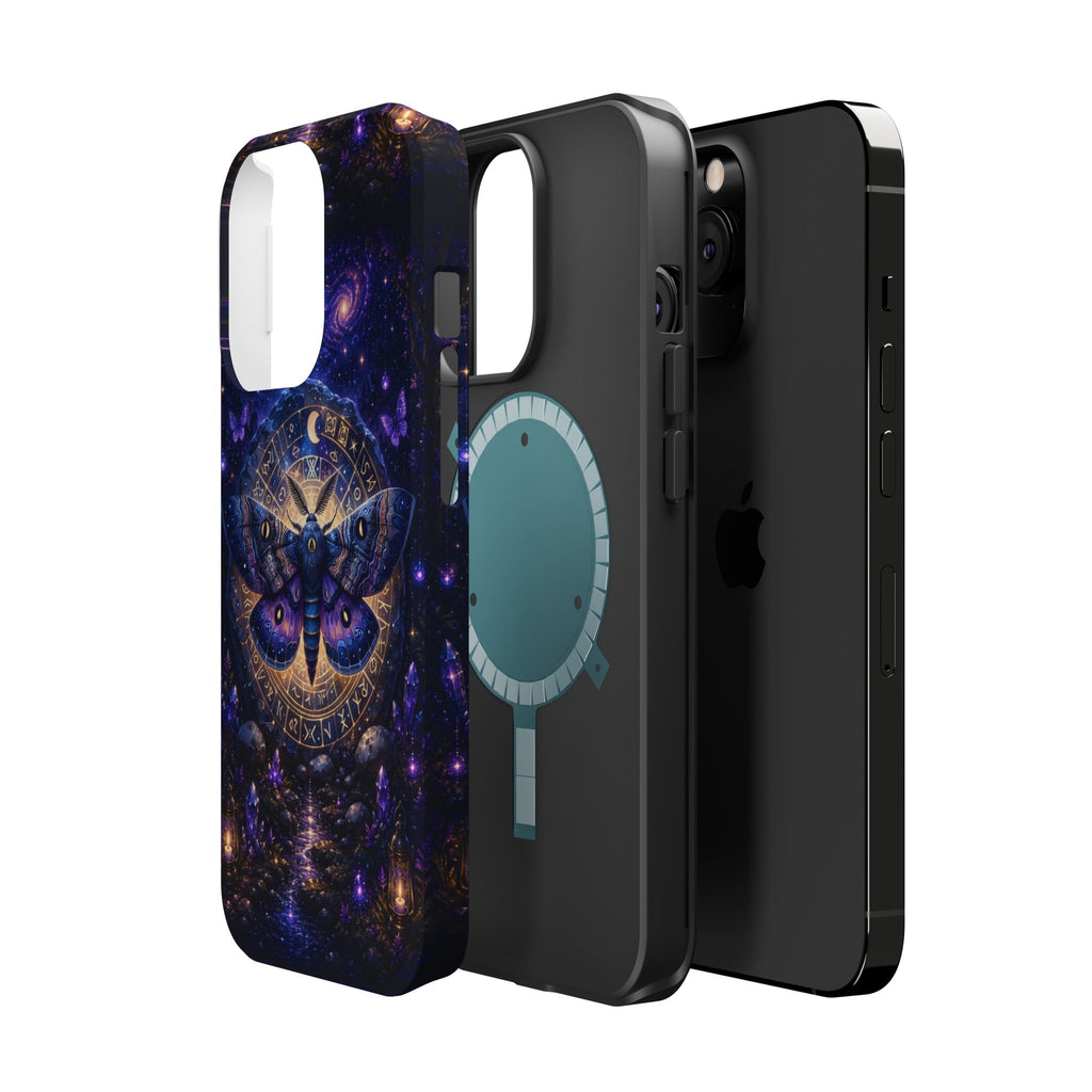 Astrological Moth Phone Case – Celestial MagSafe-Compatible Cover