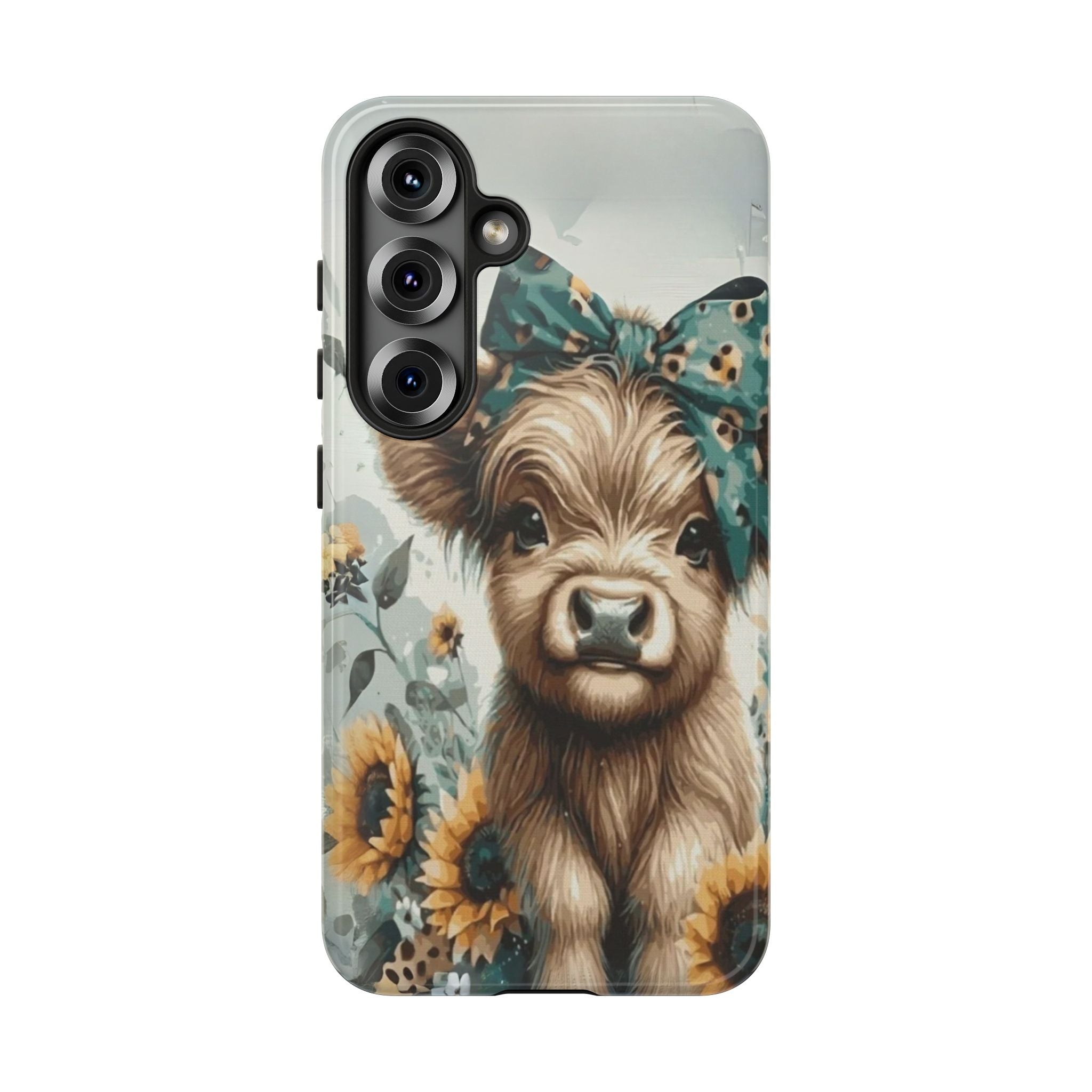 Adorable Cow Phone Case – Floral Farmhouse Design, Cute Animal Lover Gift