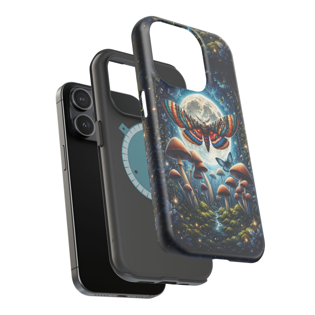 Mystic Moth Moon Phone Case – Whimsical MagSafe-Compatible Cover