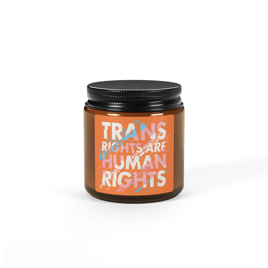 Trans Rights Are Human Rights Scented Soy Candle, LGBTQ Inclusive Statement Candle, Trans Community Gift For Friend, Pride Celebration Decor