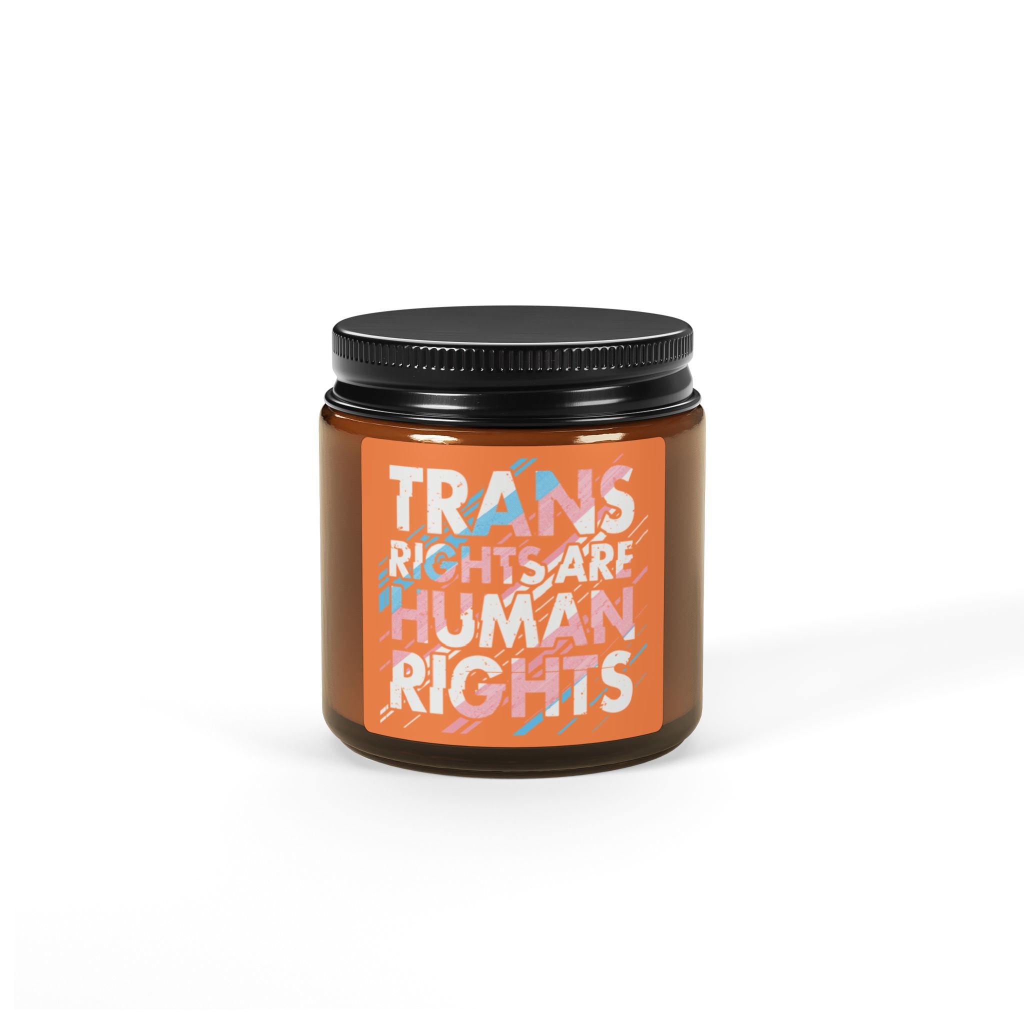Trans Rights Are Human Rights Scented Soy Candle, LGBTQ Inclusive Statement Candle, Trans Community Gift For Friend, Pride Celebration Decor