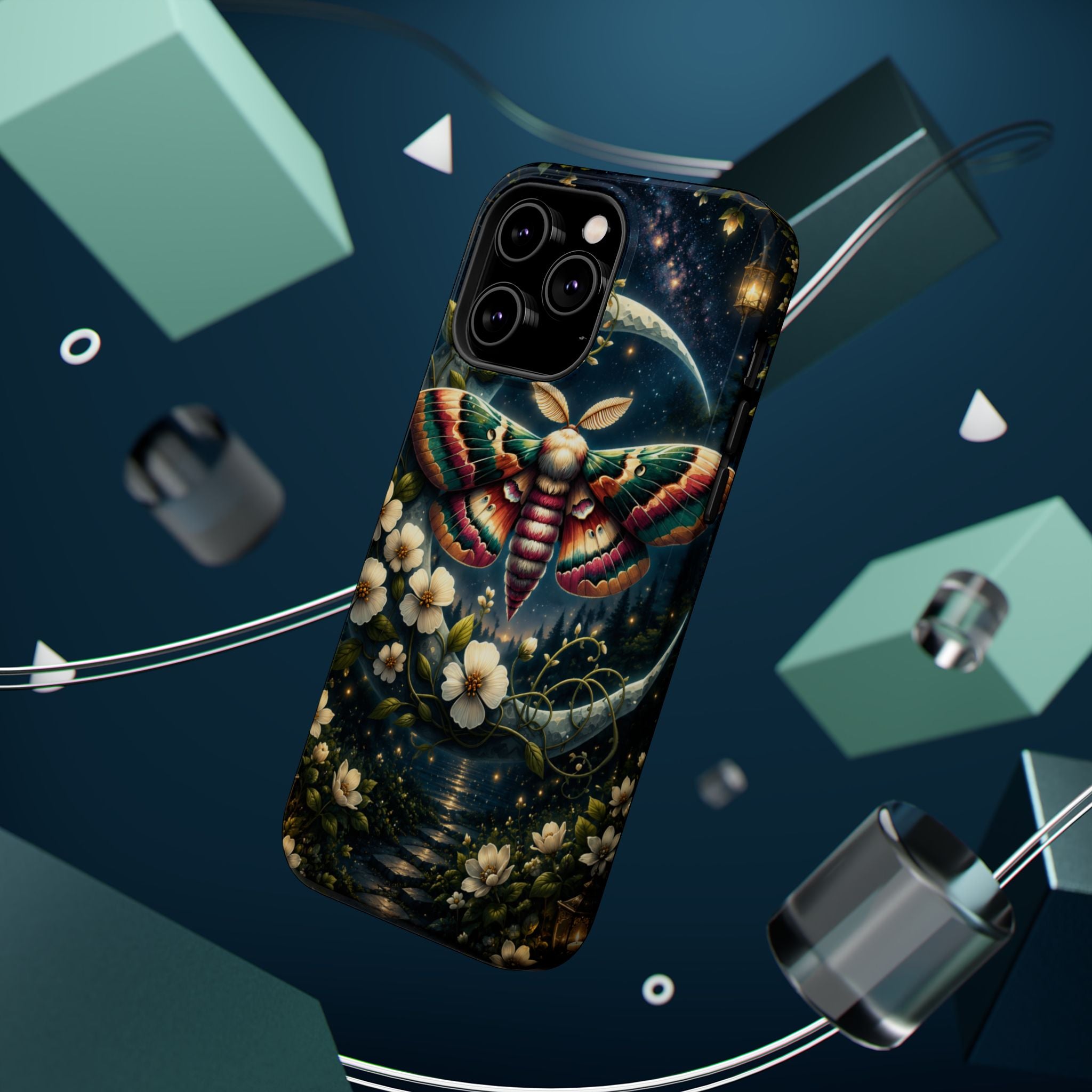 Mystic Moth Floral Nightscape Phone Case – MagSafe Cover