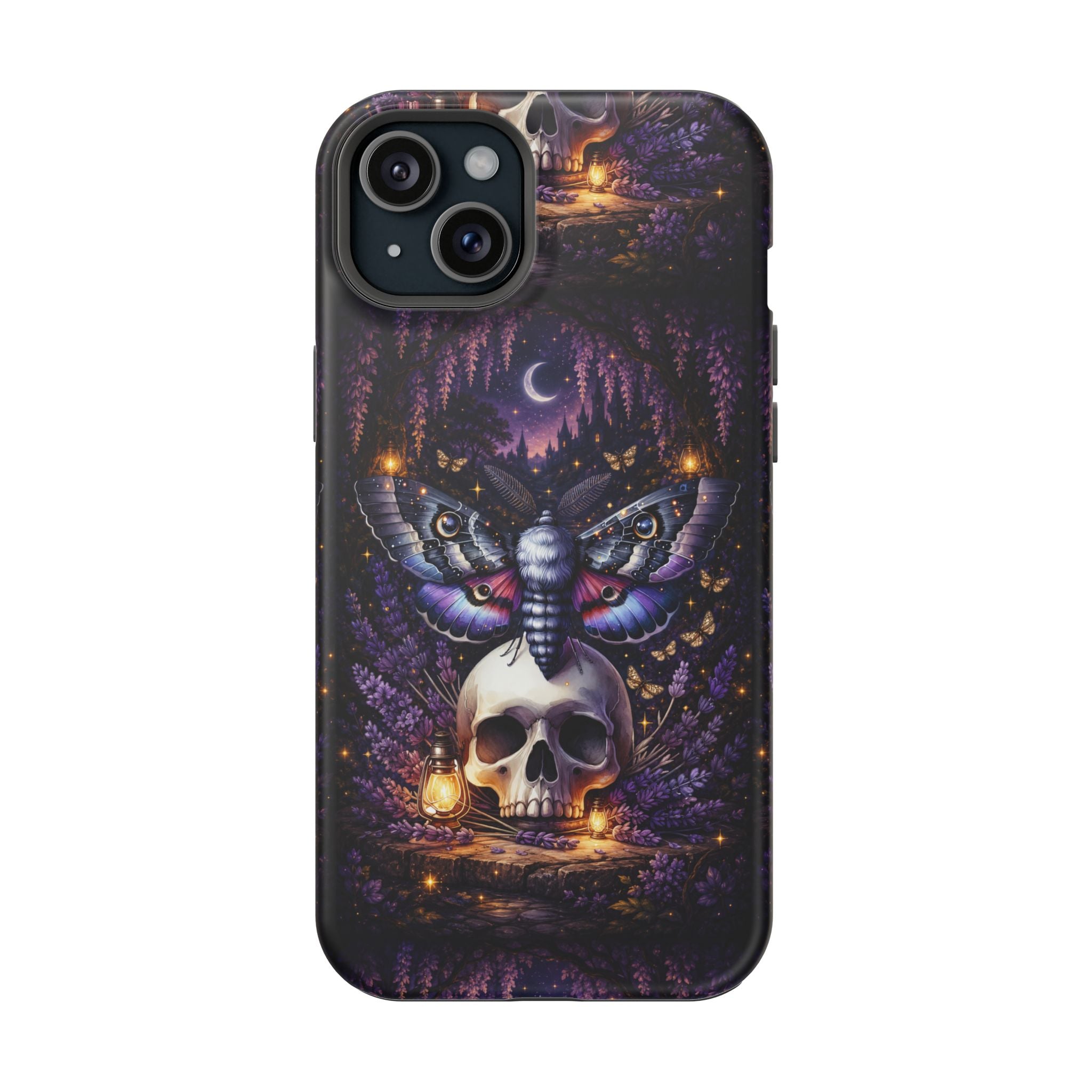 Moth & Skull Phone Case – Dark Mystical MagSafe-Compatible Cover