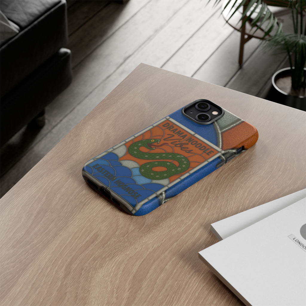 Stained Glass Snake Phone Case – Vibrant Drama Noodle Aesthetic Cover
