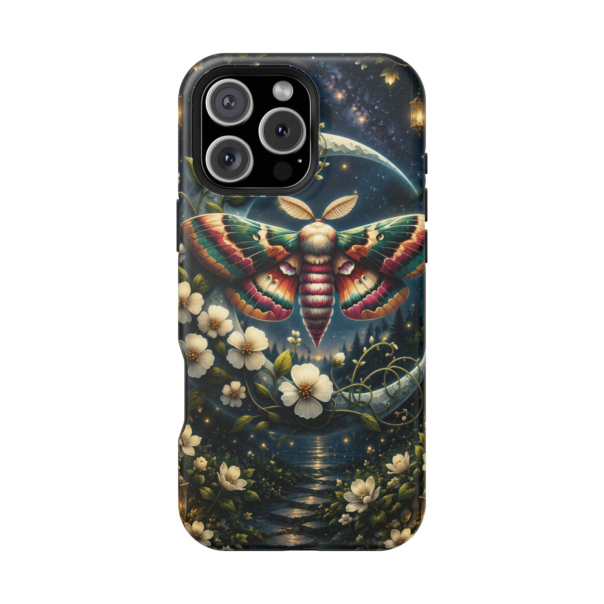 Mystic Moth Floral Nightscape Phone Case – MagSafe Cover