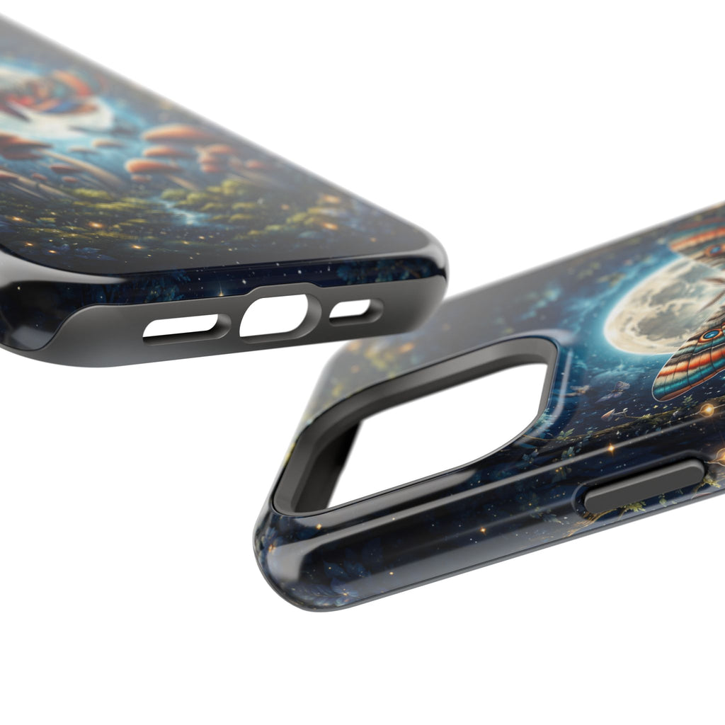 Mystic Moth Moon Phone Case – Whimsical MagSafe-Compatible Cover