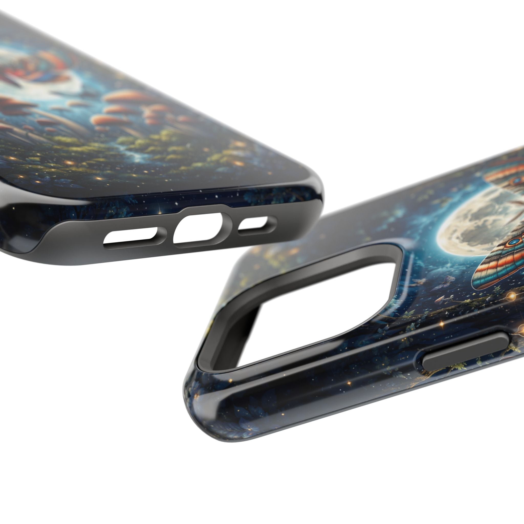 Mystic Moth Moon Phone Case – Whimsical MagSafe-Compatible Cover
