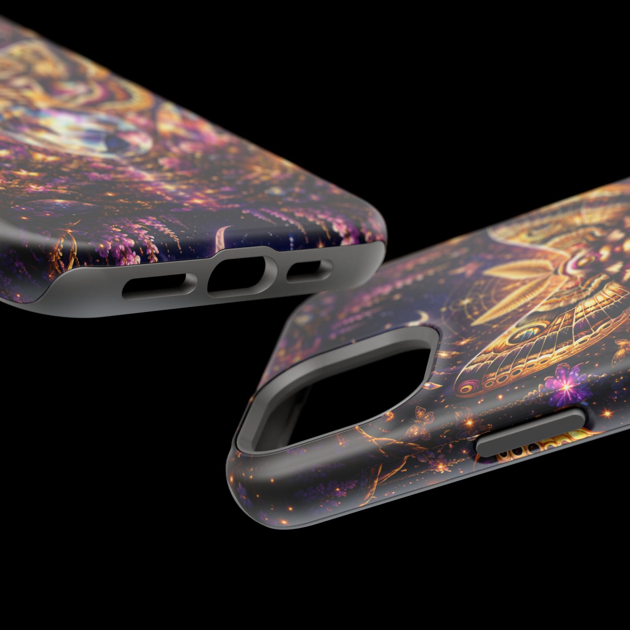 Mystic Moth Crystal Phone Case – Jewel-Toned MagSafe-Compatible Cover