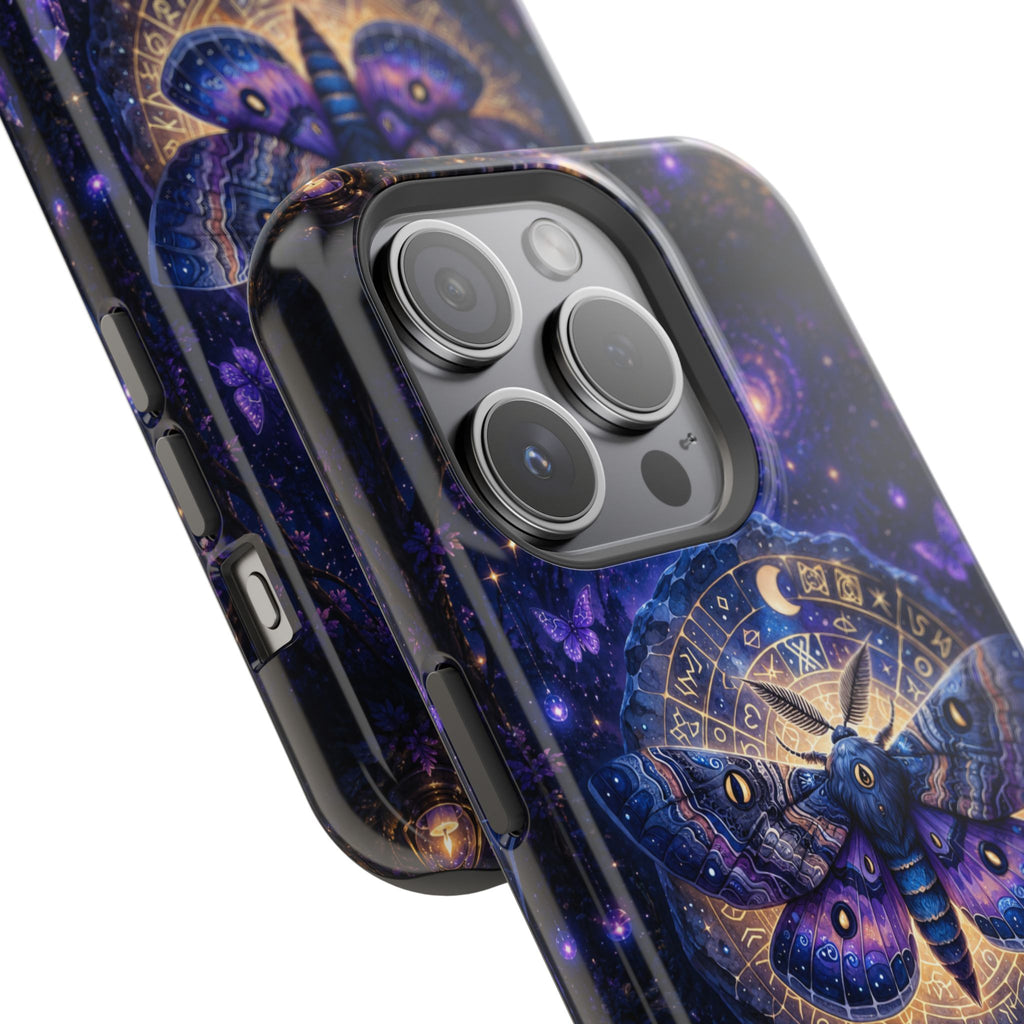 Astrological Moth Phone Case – Celestial MagSafe-Compatible Cover
