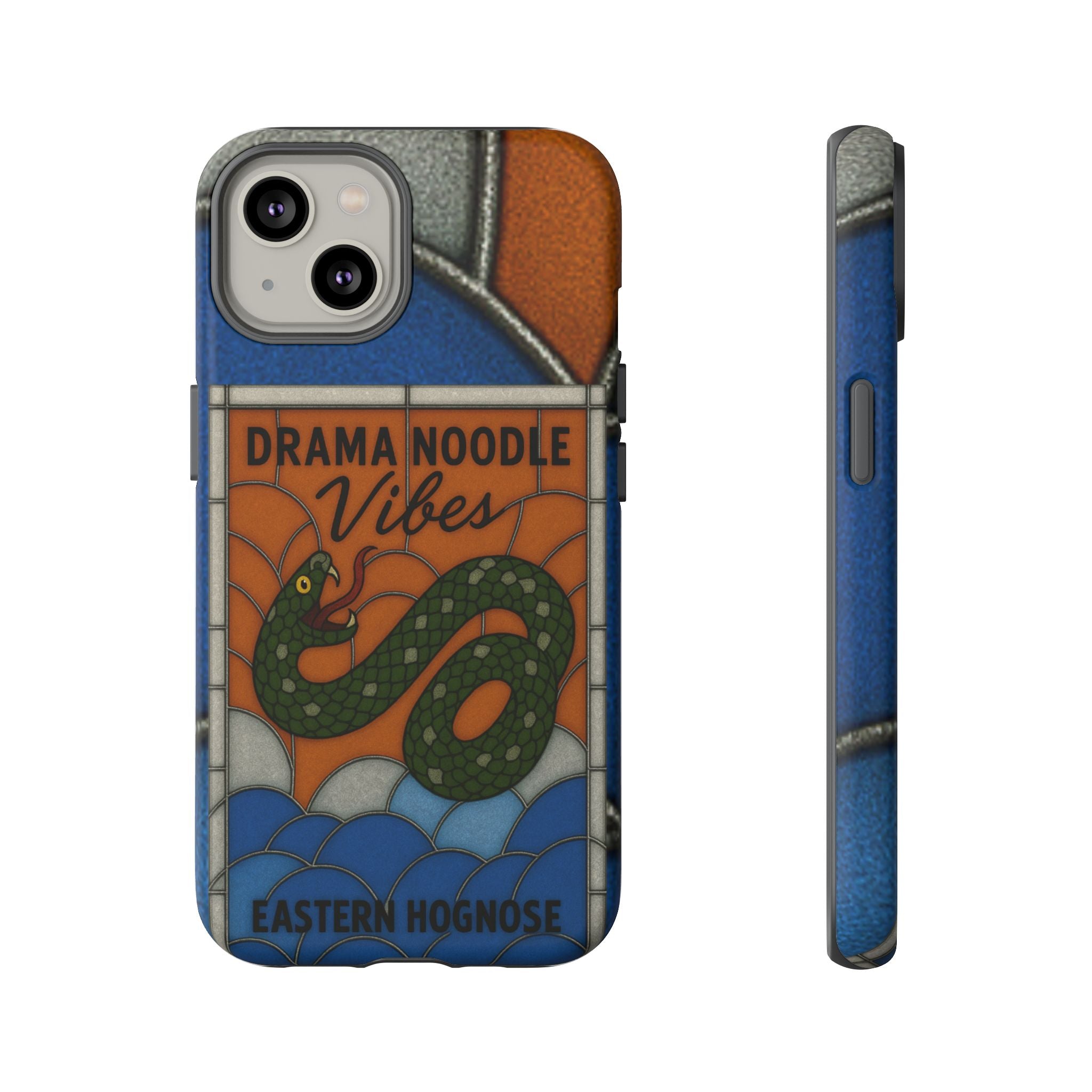 Stained Glass Snake Phone Case – Vibrant Drama Noodle Aesthetic Cover