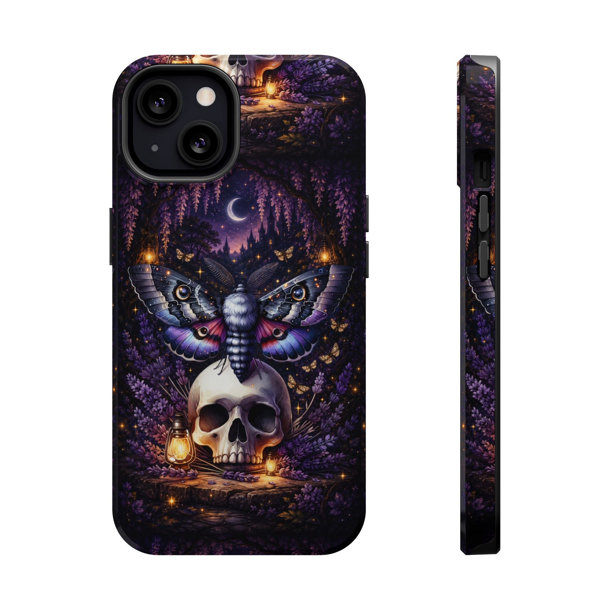 Moth & Skull Phone Case – Dark Mystical MagSafe-Compatible Cover
