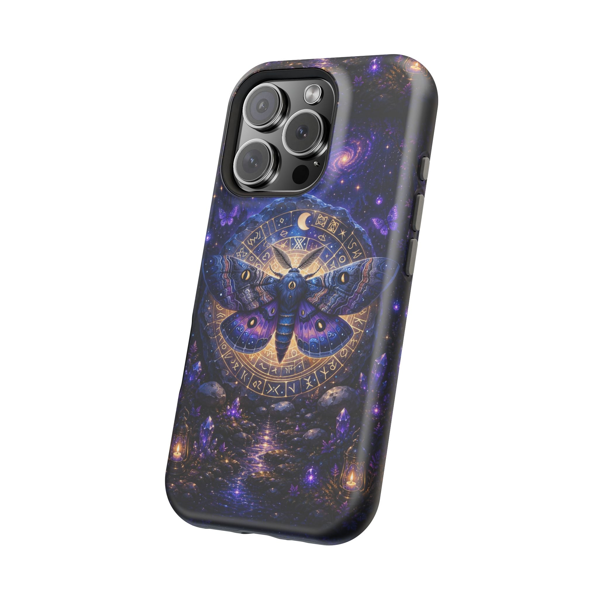 Astrological Moth Phone Case – Celestial MagSafe-Compatible Cover