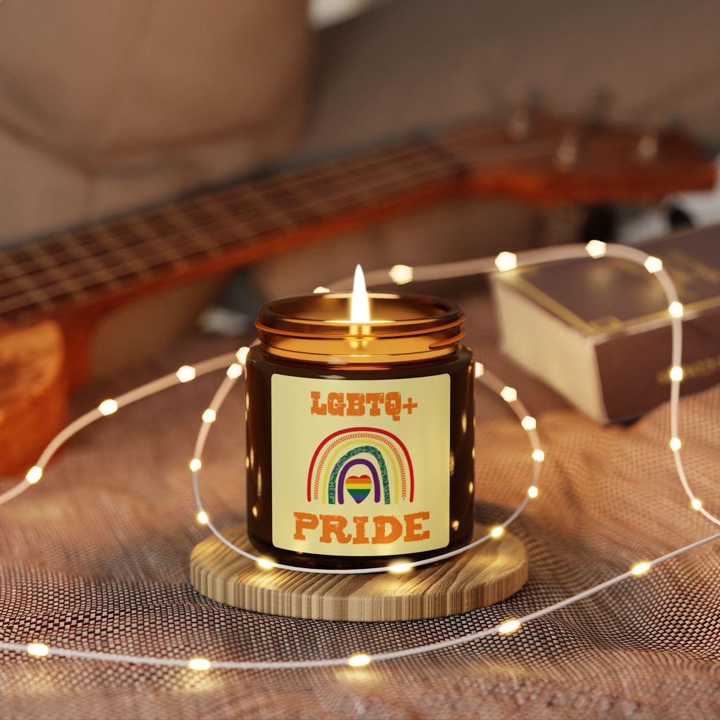 LGBTQ Pride Scented Soy Candle, Pride Month Celebration Gift From Daughter Son, Rainbow Pride Inclusive Statement Fathers Day Gift For Dad