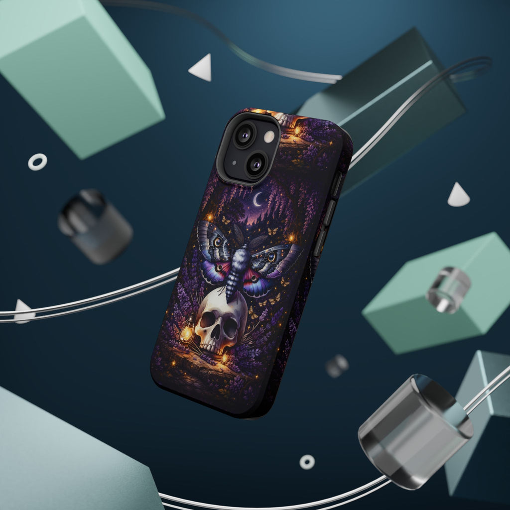Moth & Skull Phone Case – Dark Mystical MagSafe-Compatible Cover
