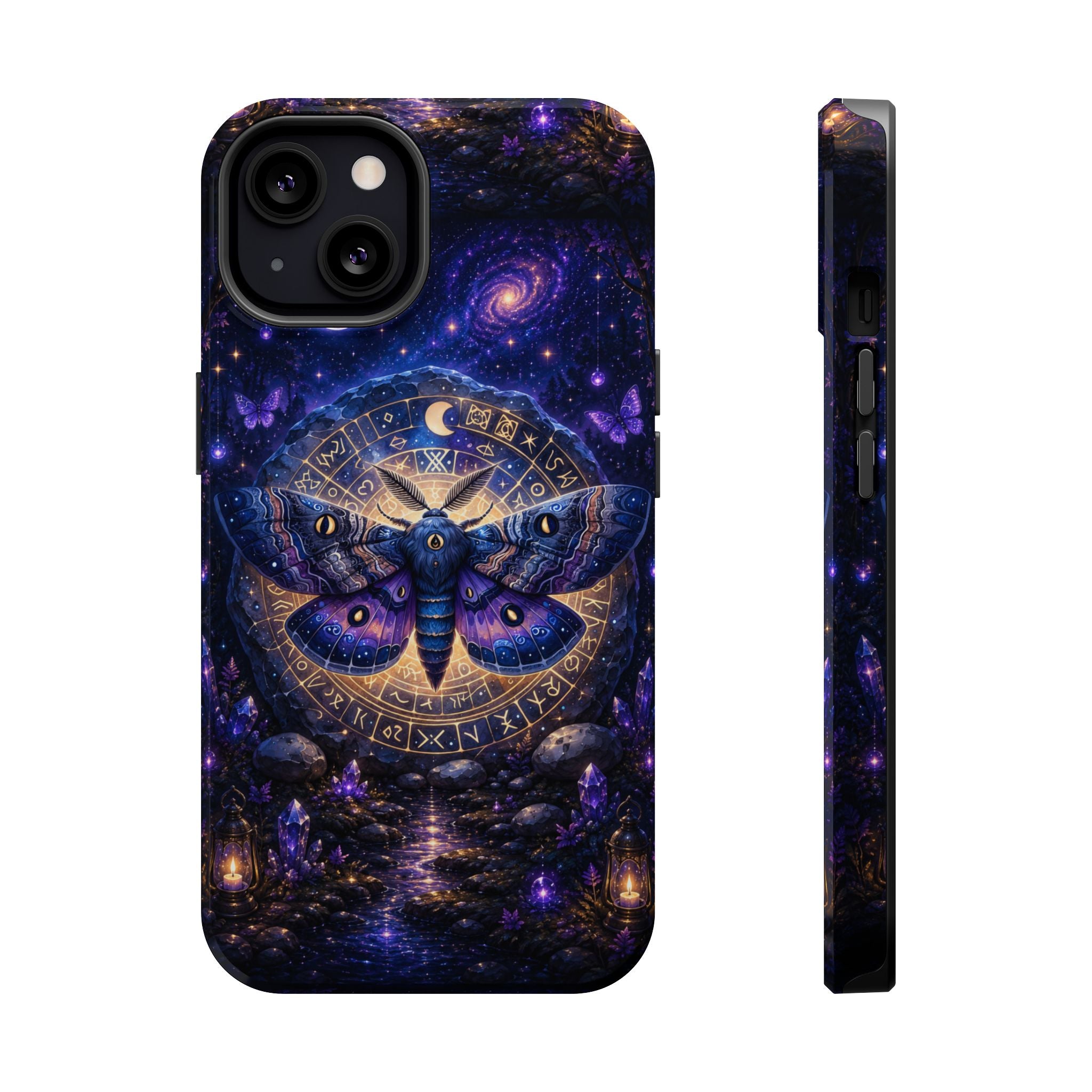 Astrological Moth Phone Case – Celestial MagSafe-Compatible Cover