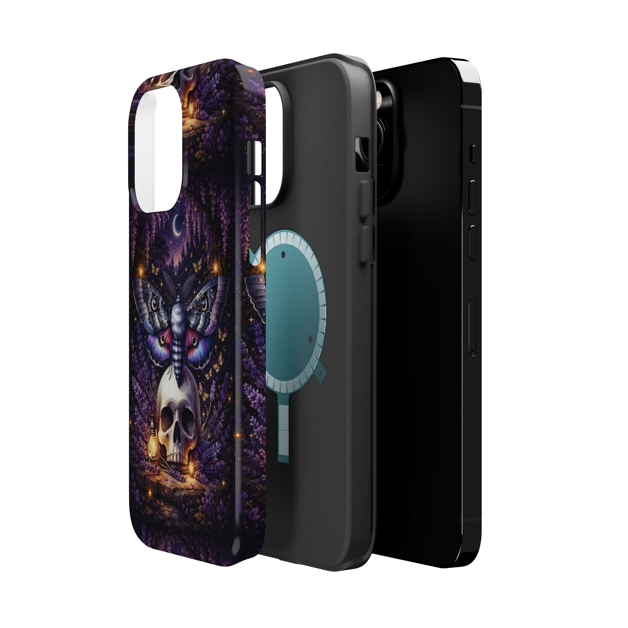 Moth & Skull Phone Case – Dark Mystical MagSafe-Compatible Cover