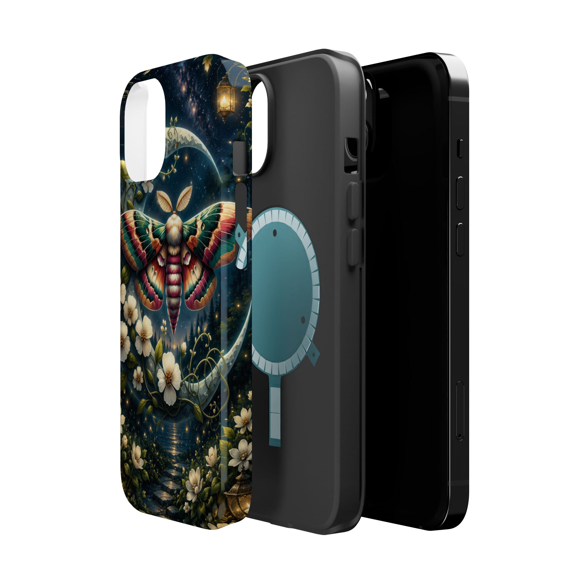 Mystic Moth Floral Nightscape Phone Case – MagSafe Cover