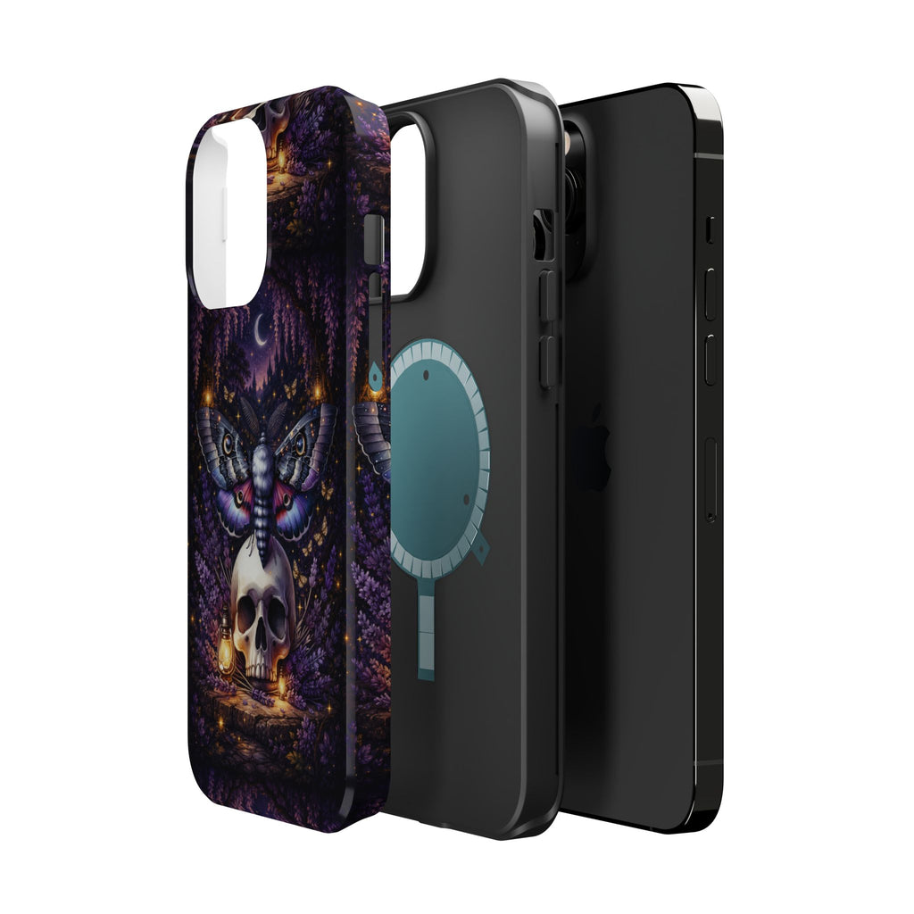 Moth & Skull Phone Case – Dark Mystical MagSafe-Compatible Cover